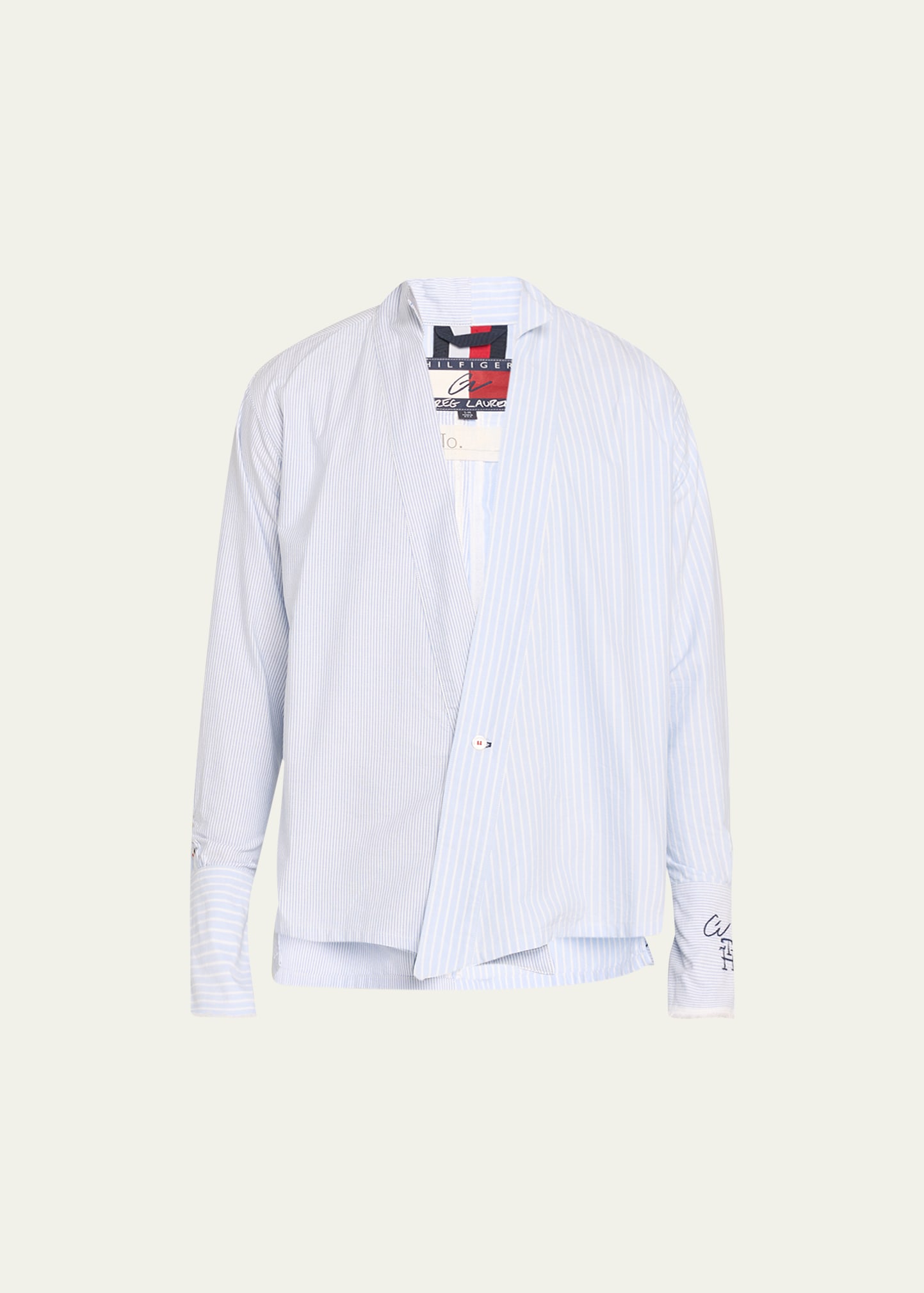 Greg Lauren X Tommy Hilfiger Men's Mixed-stripe Oxford Shirt In Multi