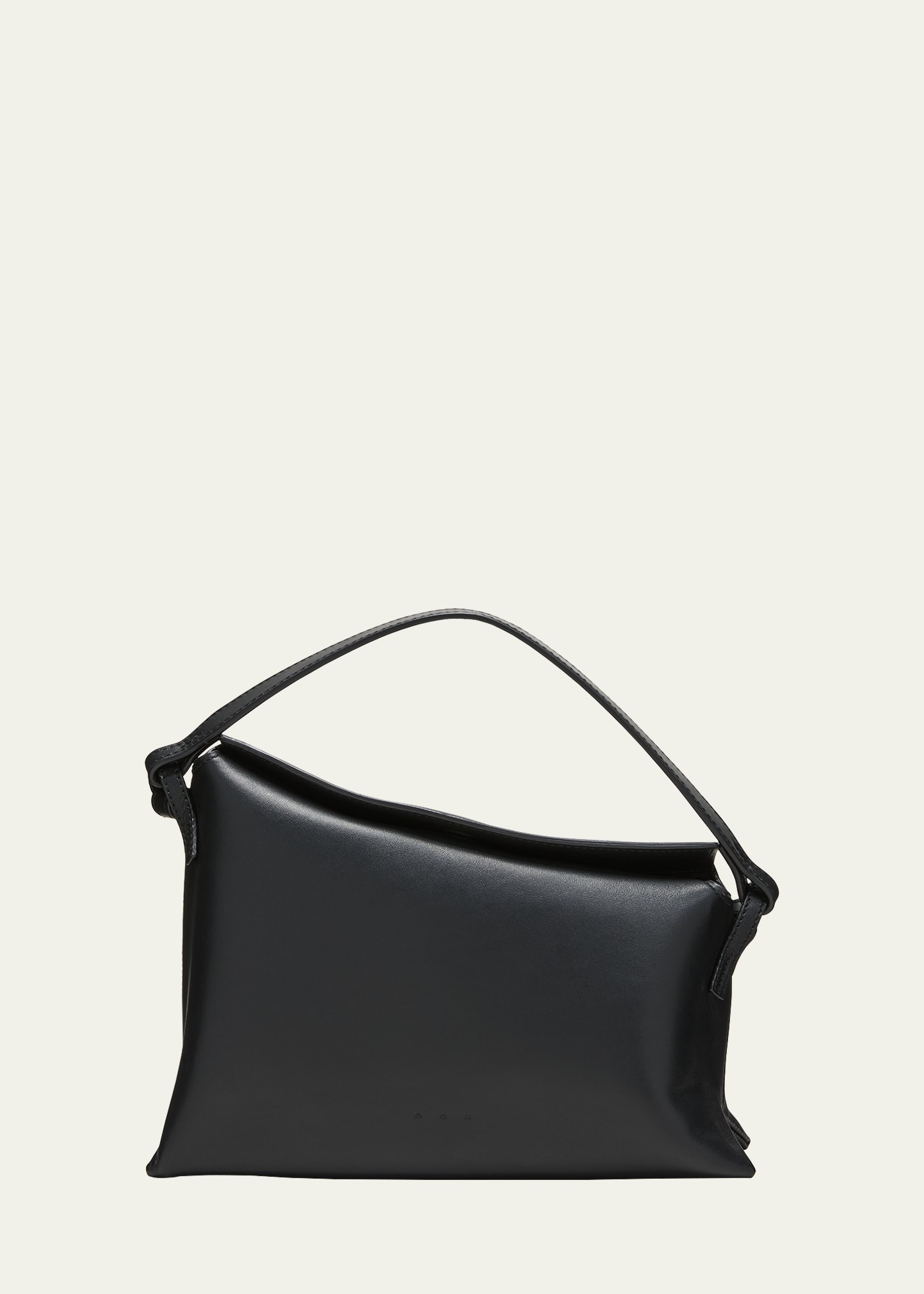 Shop Aesther Ekme Lune Mini Leather Top-handle Bag In 101 Black