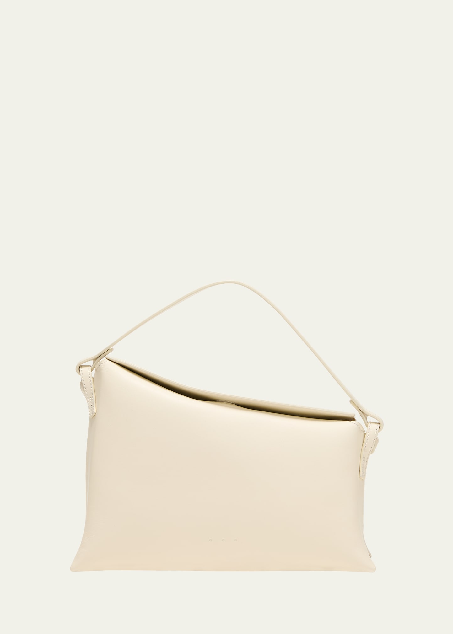Aesther Ekme Mini Lune Smooth Leather Shoulder Bag In Cream
