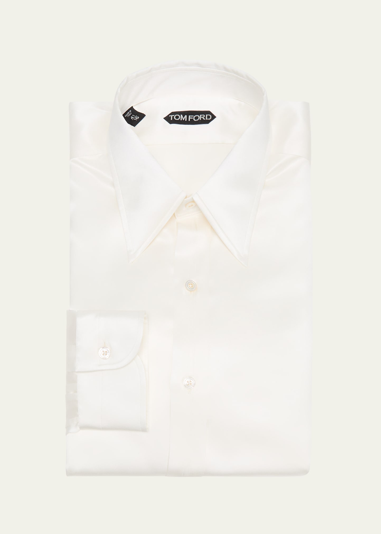 Men's Silk Charmeuse Slim Fit Dress Shirt