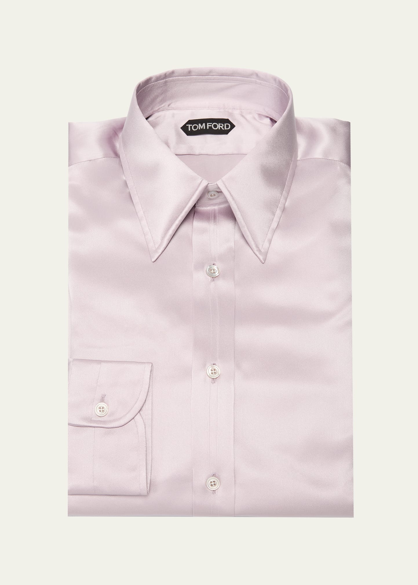 Men's Silk Charmeuse Slim Fit Dress Shirt