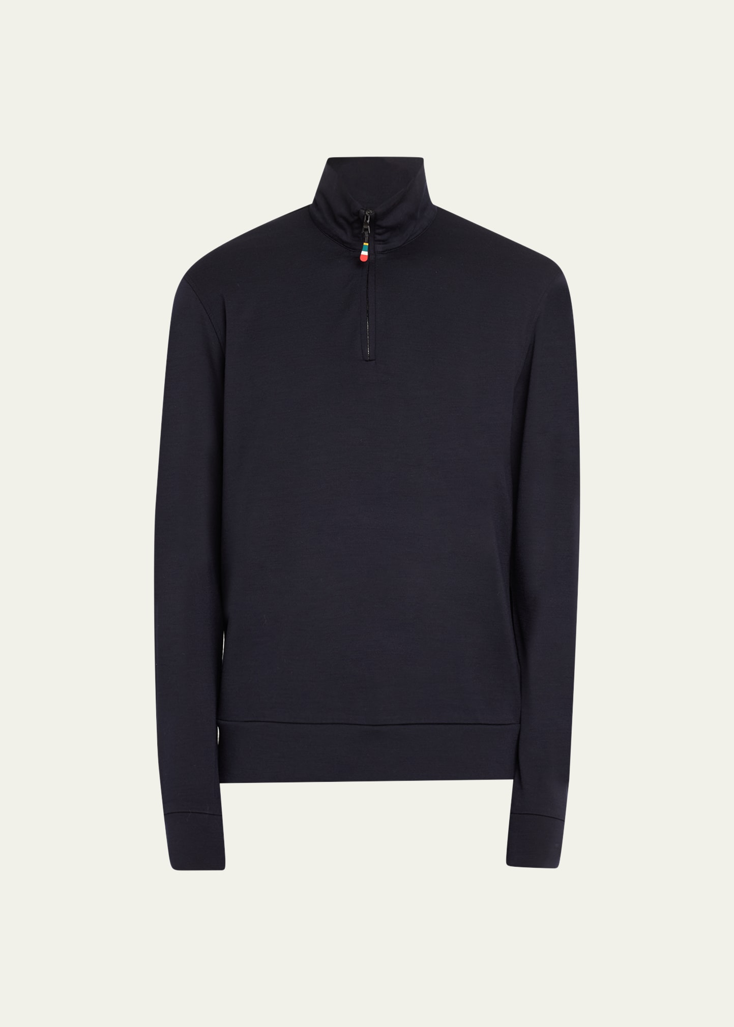 Shop Orlebar Brown Men's Isar Quarter-zip Sweatshirt In Night Iris