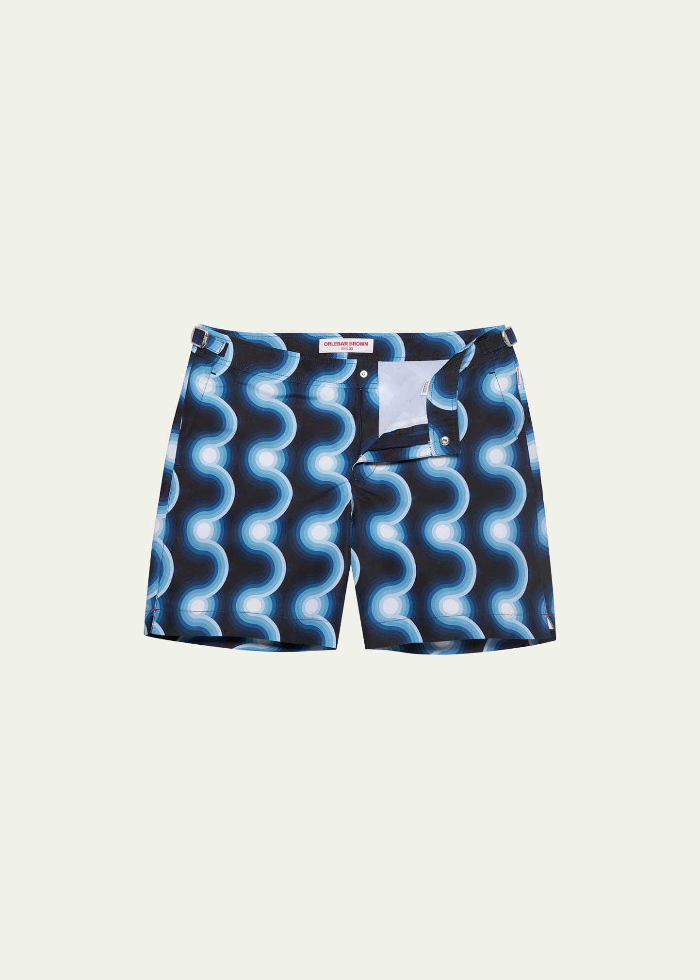 Orlebar Brown Men's Bulldog Wave Swim Shorts In Midnight Navy