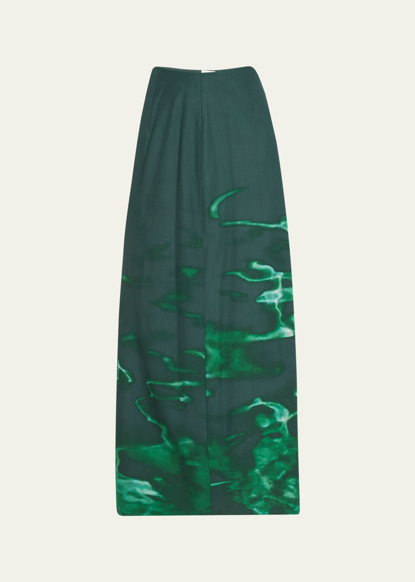 Rosie Assoulin Pool Print Classic Pencil Skirt In Dark Green