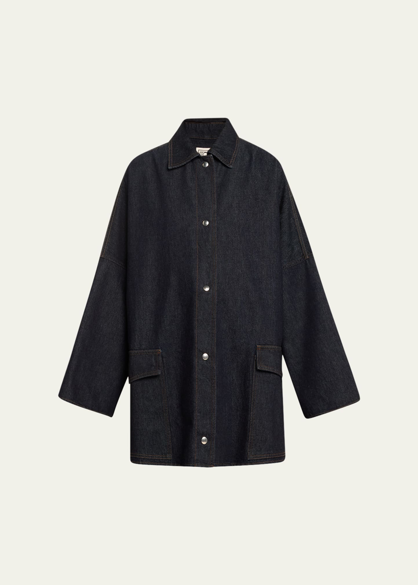 Totême Toteme Oversize Organic Cotton Denim Overshirt In Blue