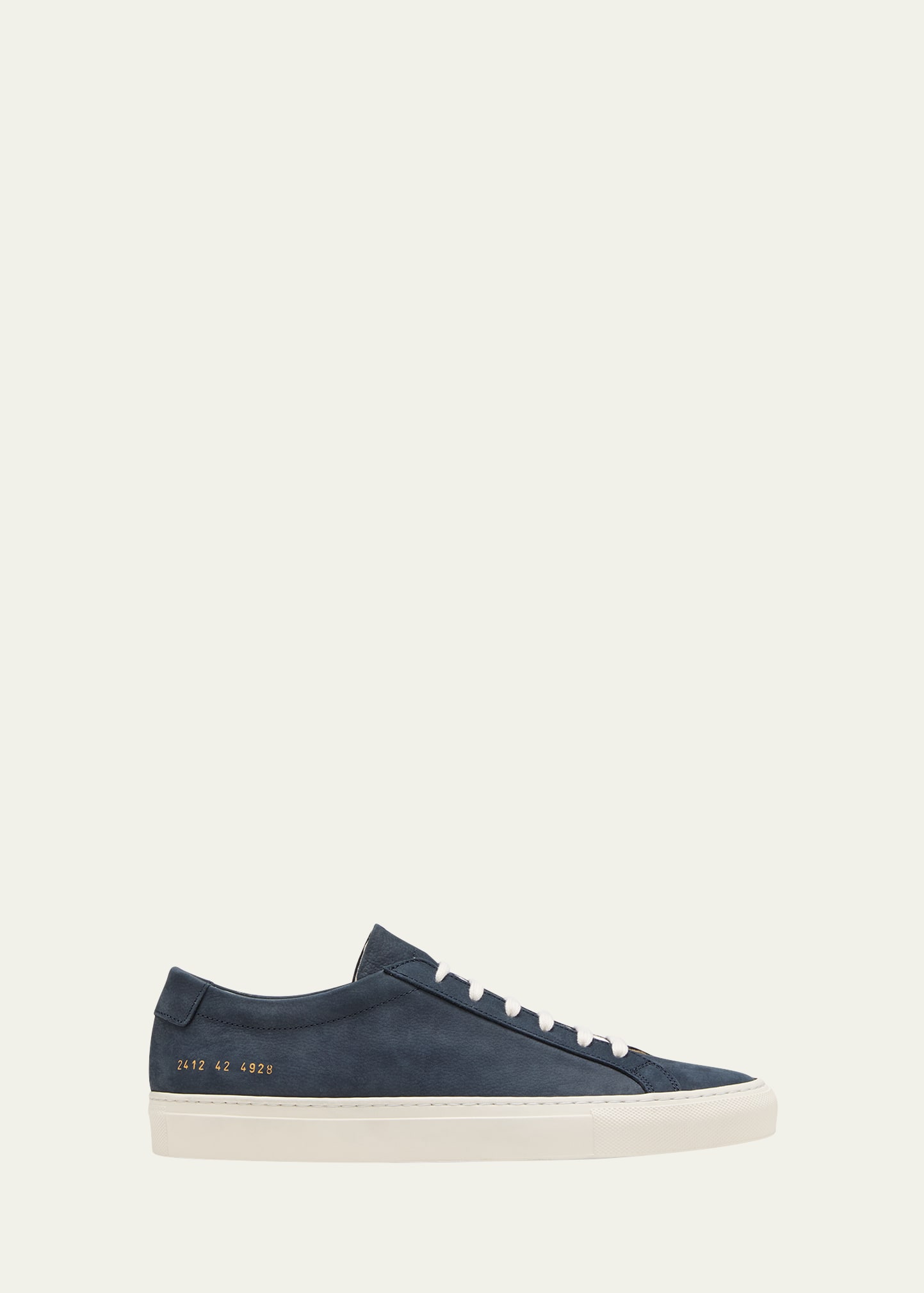 Common Projects Men's Contrast Achilles Leather Low-top Sneakers In Navy