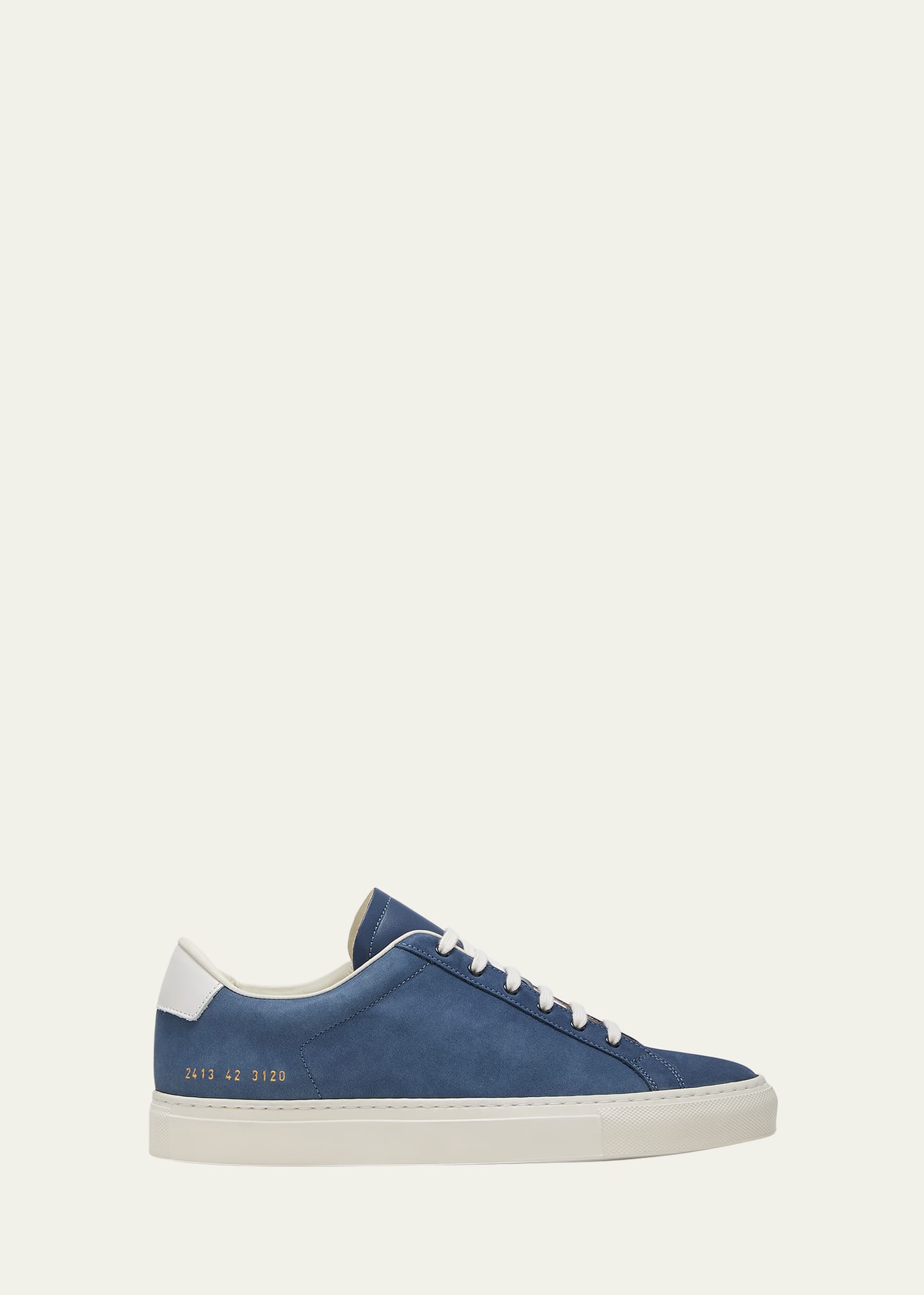 Common Projects Men's Retro Nubuck Leather Low-top Sneakers In Blue