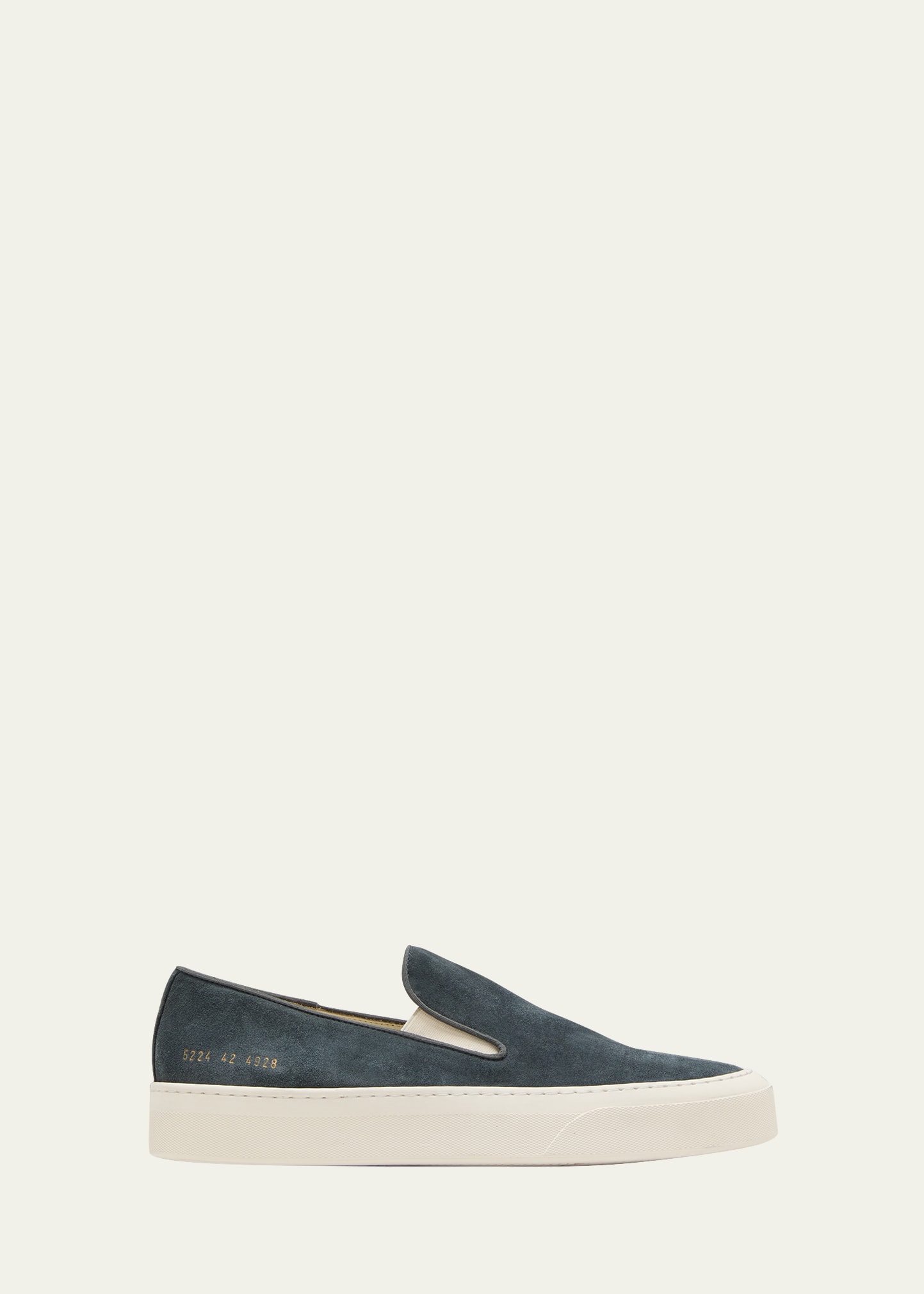 Shop Common Projects Men's Suede Slip-on Sneakers In Navy