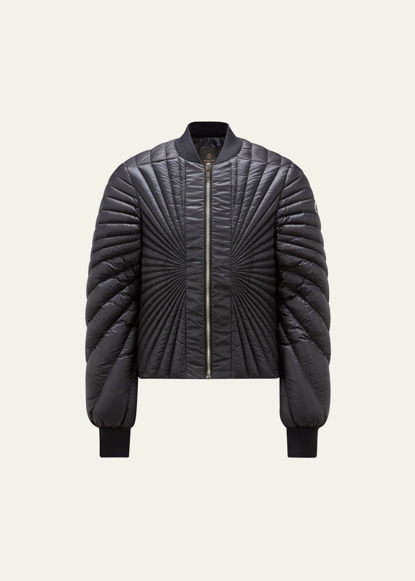 Rick Owens X Moncler Men's Radiance Padded Stitch Bomber Jacket In Black