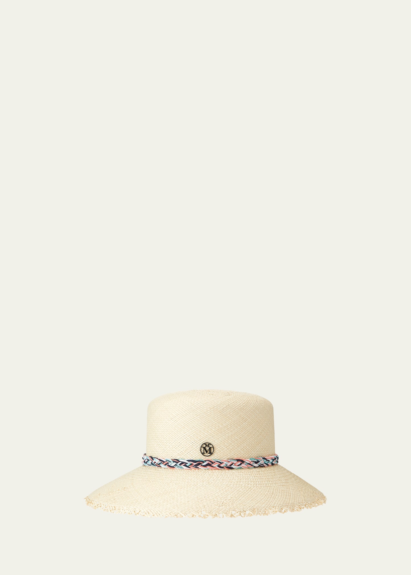 Maison Michel New Kendall Braided-strap Hat In Natural