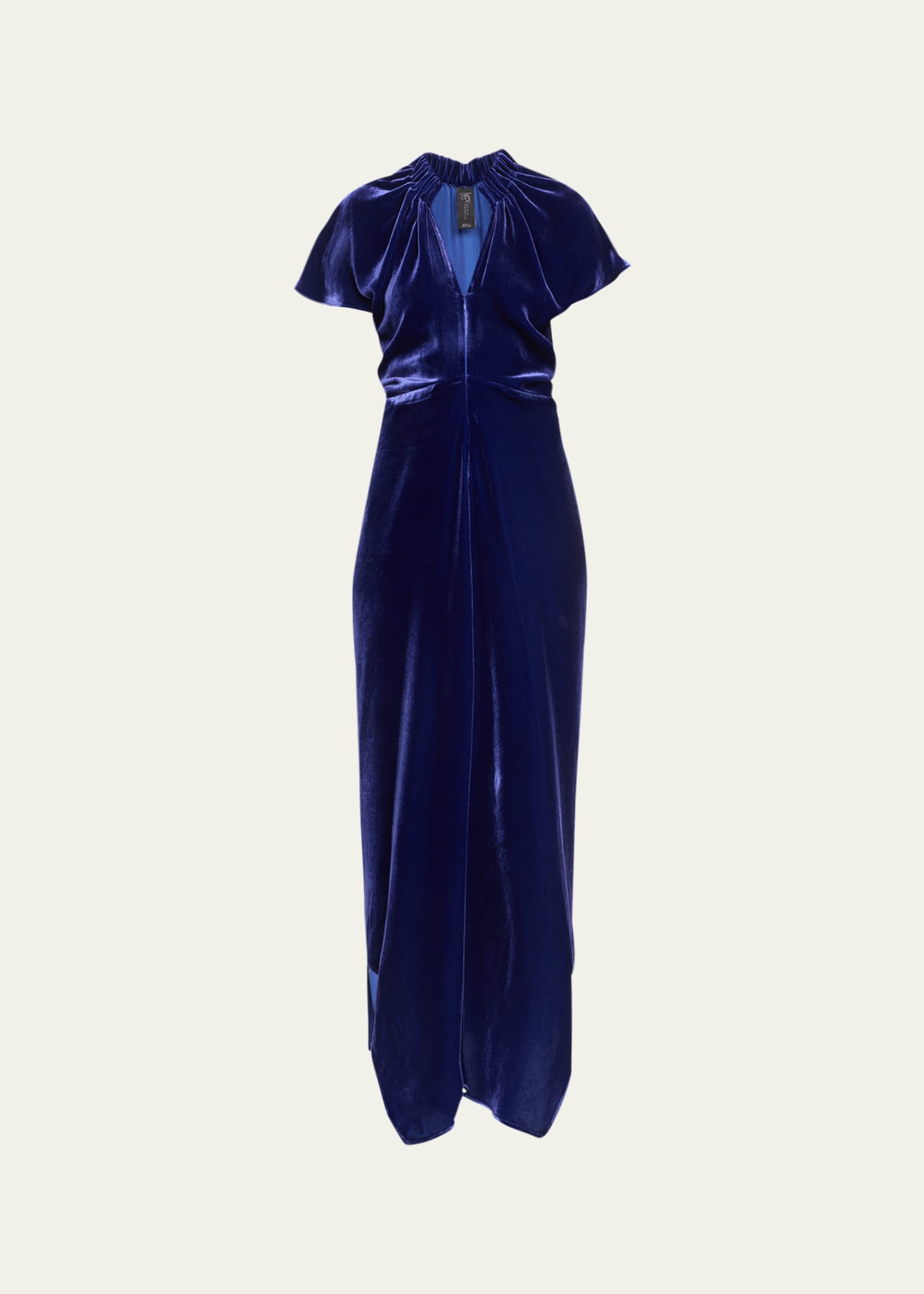 Stella Velvet Long Ruched Dress