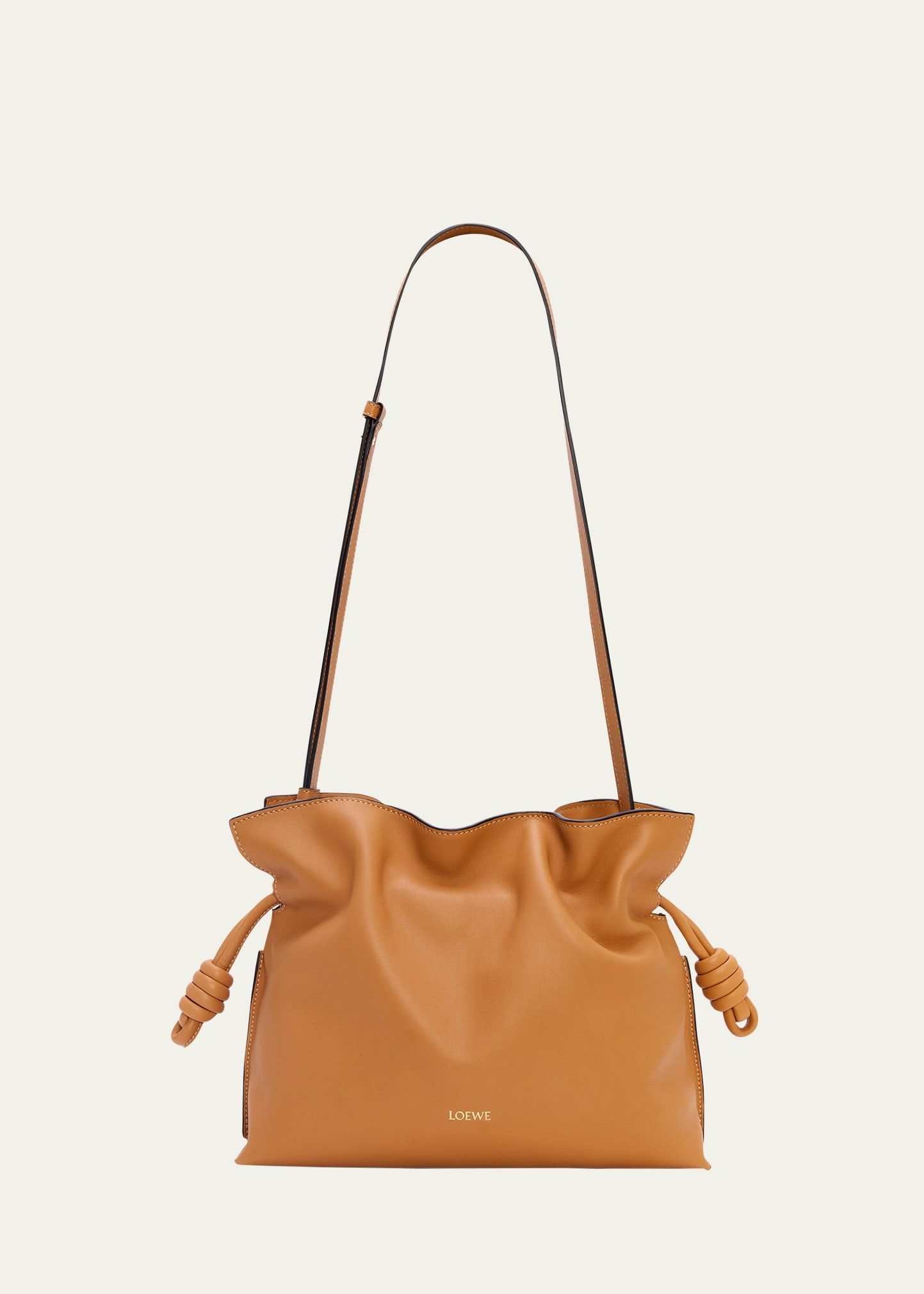 Loewe Flamenco Leather Clutch Bag In 2586 Warm Desert