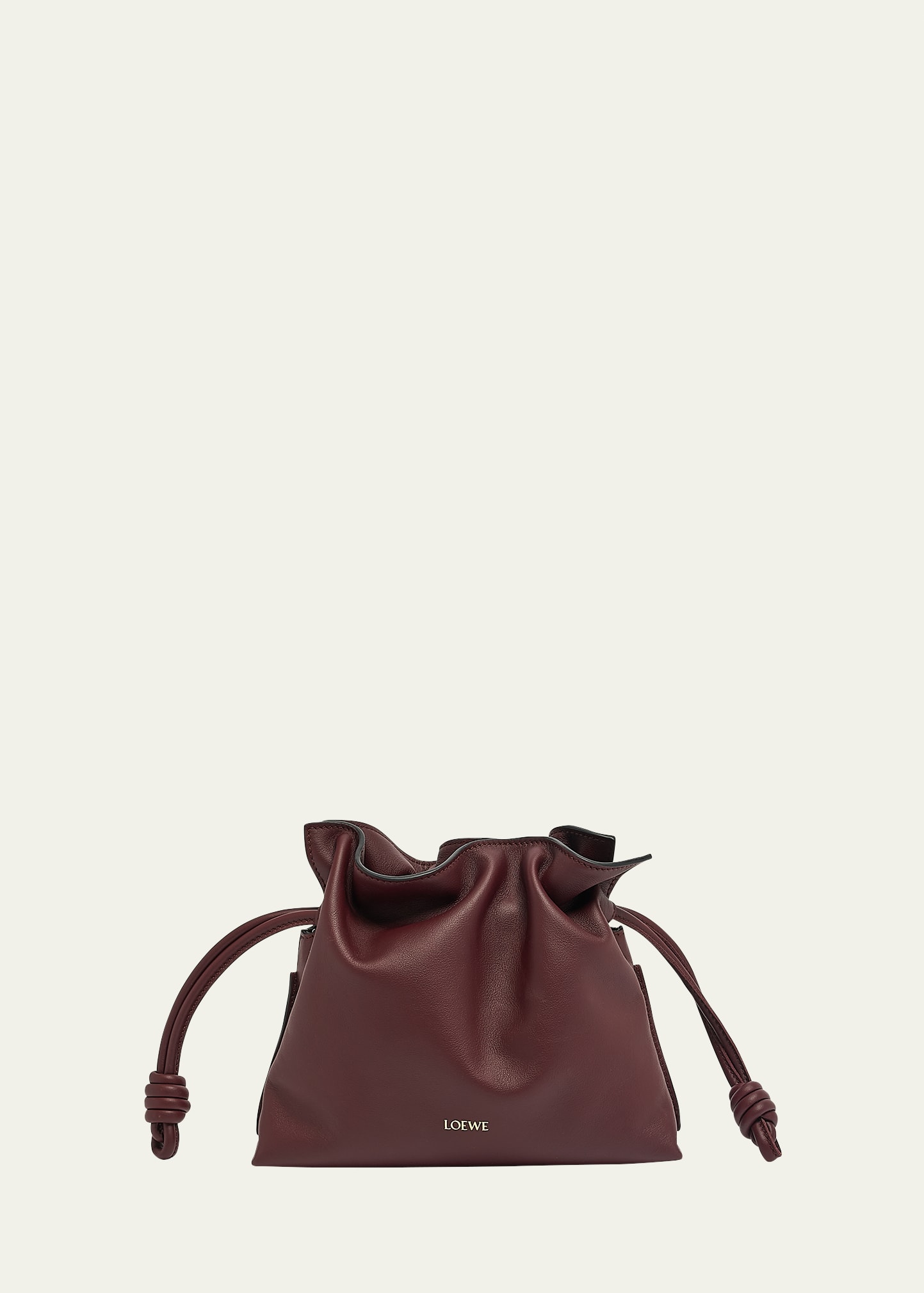Loewe Flamenco Mini Clutch Bag In Napa Leather In Dark Burgundy