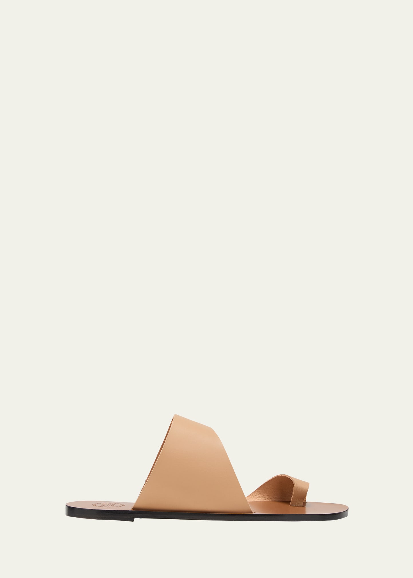 Centola Leather Toe-Ring Slide Sandals