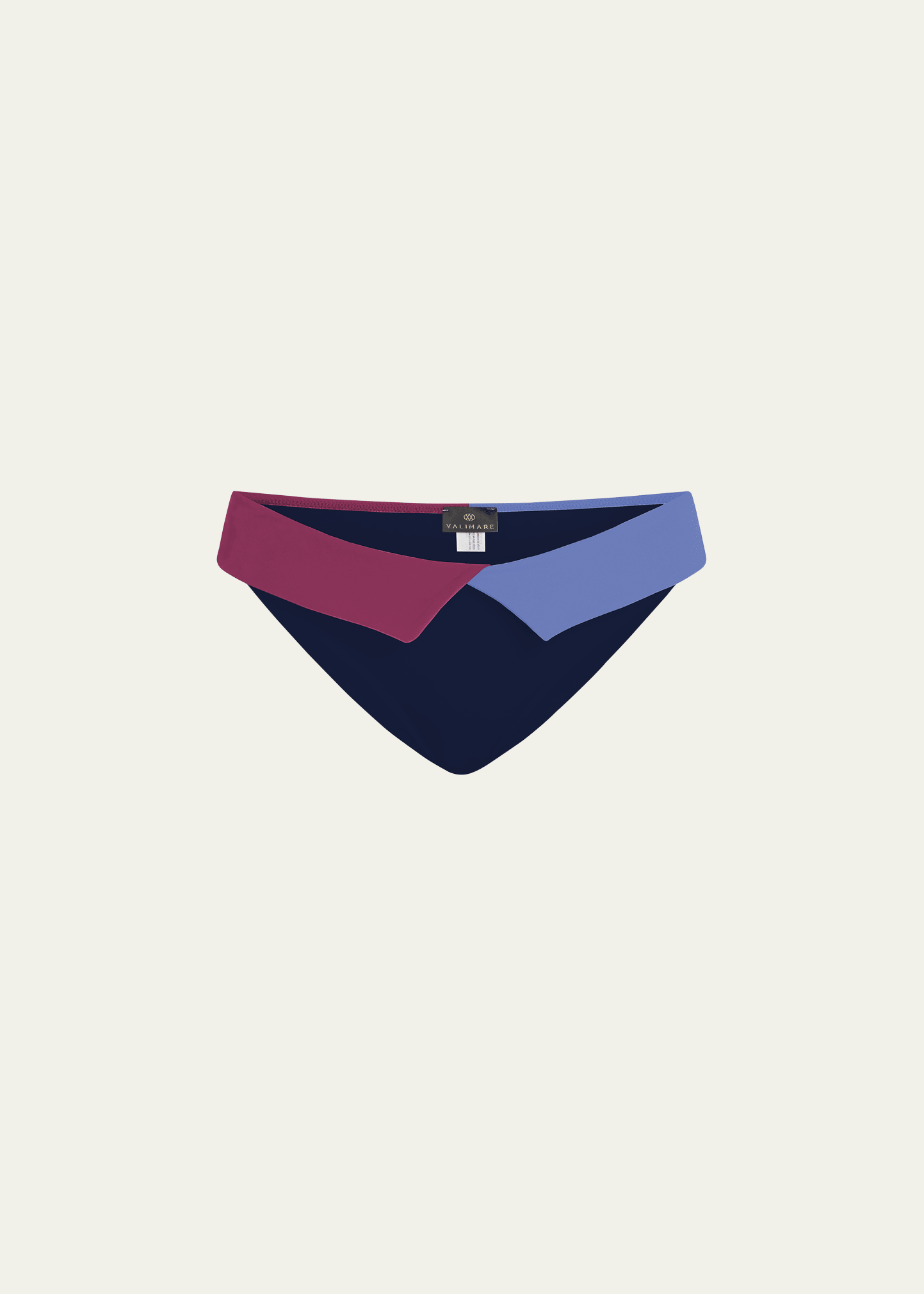 Valimare Capri Color Block Flap Bikini Bottoms In Navy/multi