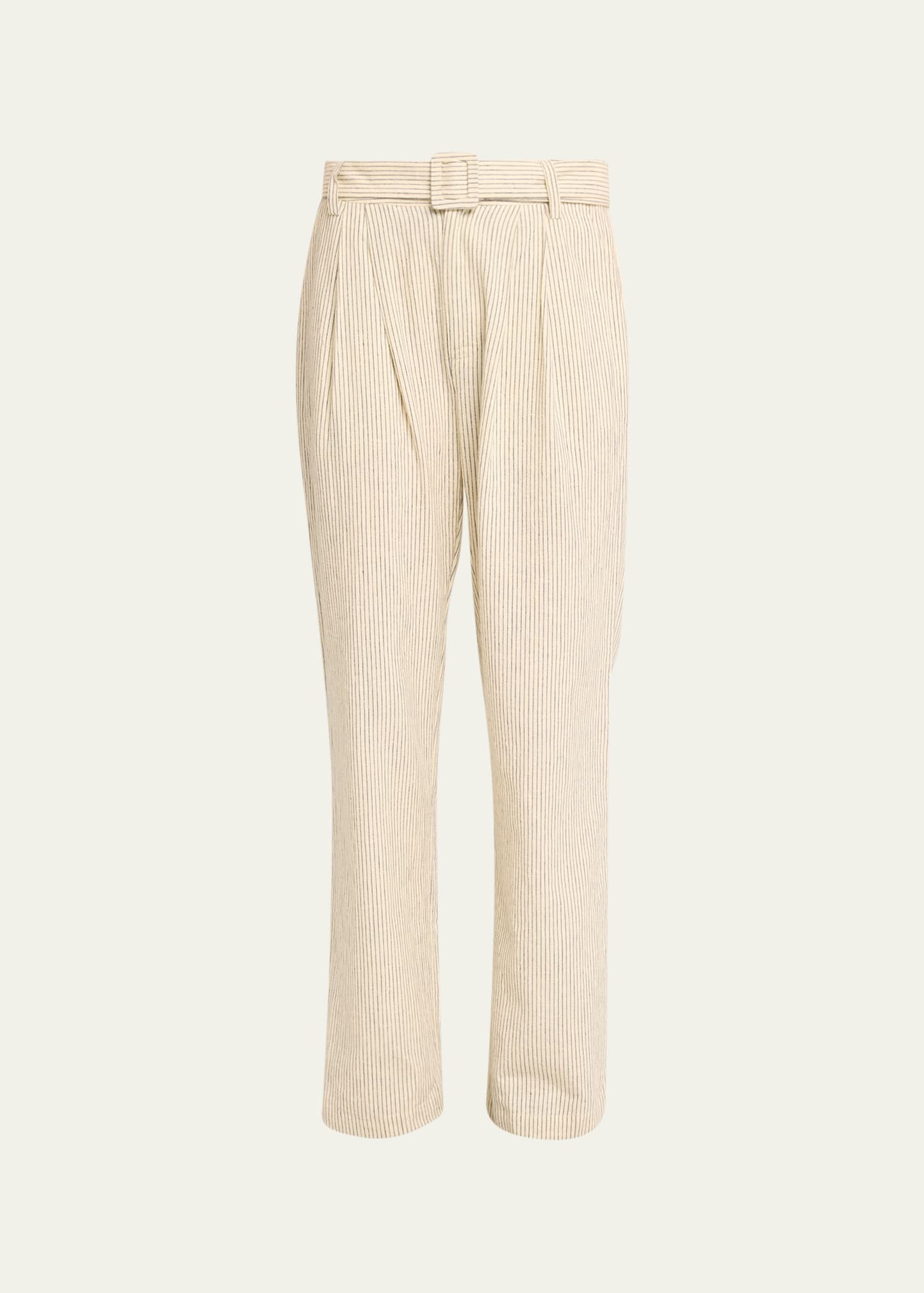 Alix Of Bohemia Colette Cloud Stripe Belted Pants In Ivory