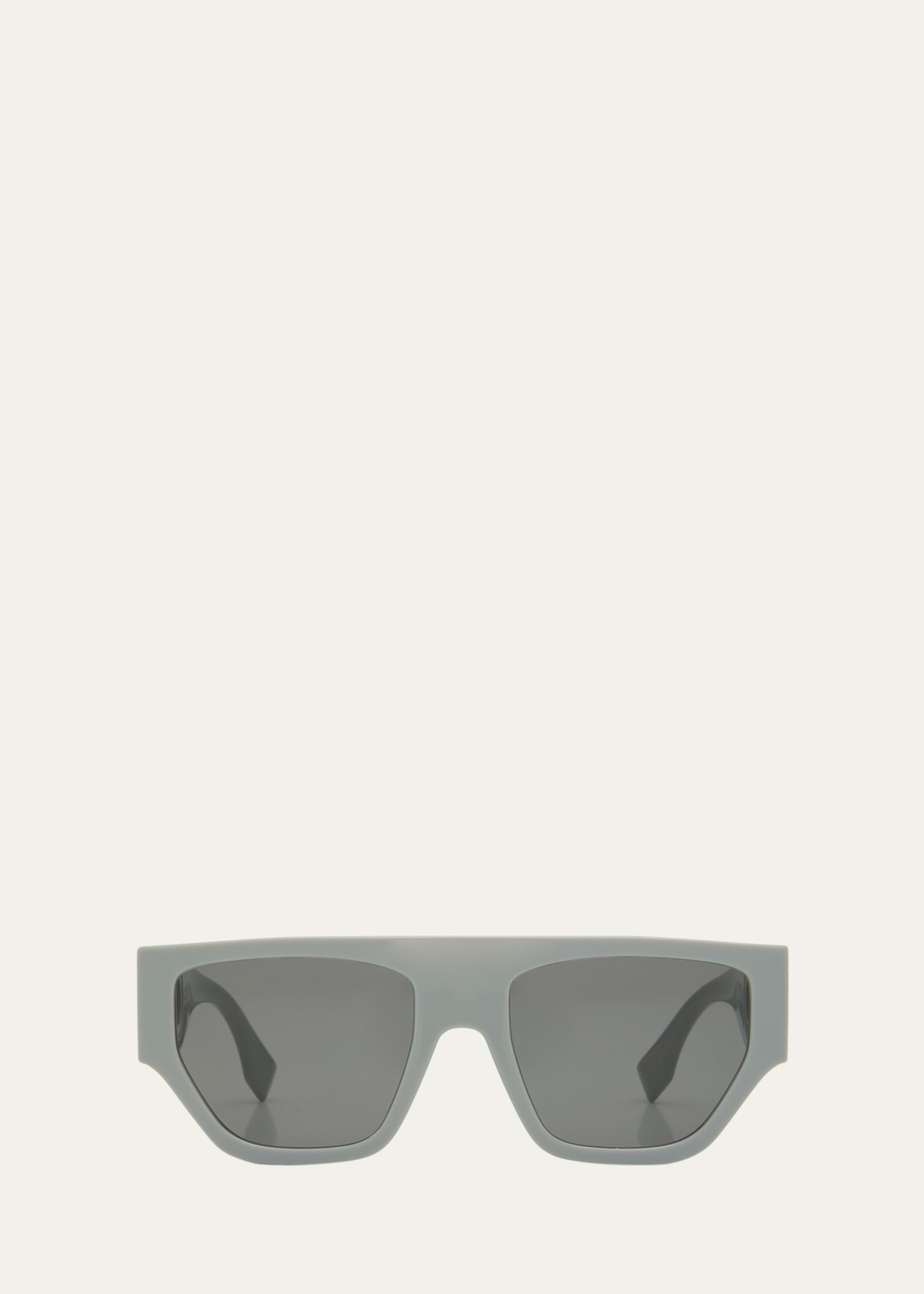 Chloé Wavy Acetate Rectangle Sunglasses In Gray