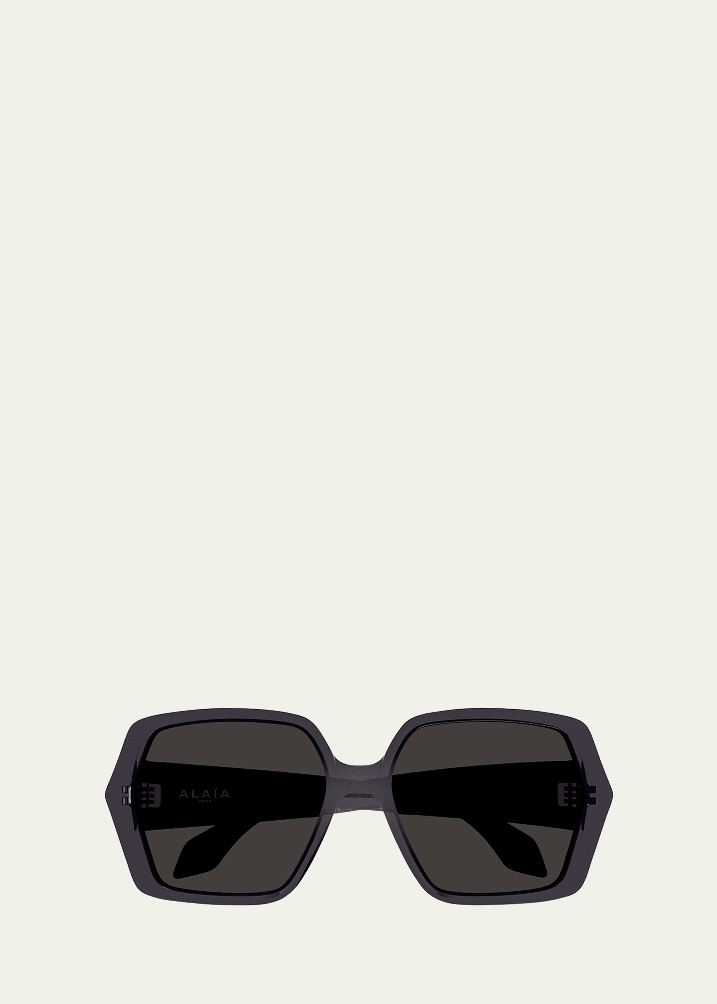 Alaïa Logo Acetate Butterfly Sunglasses In Black