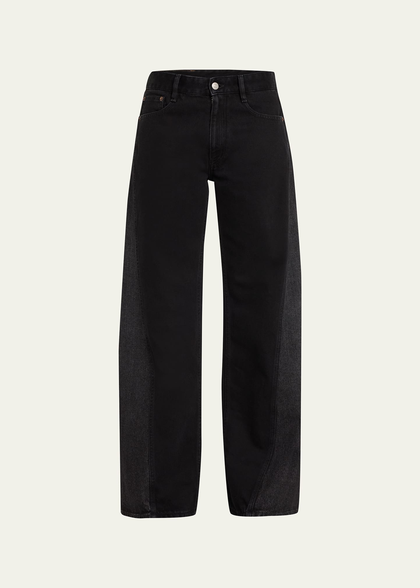 Mm6 Maison Margiela Wide-leg Jeans In Black/grey