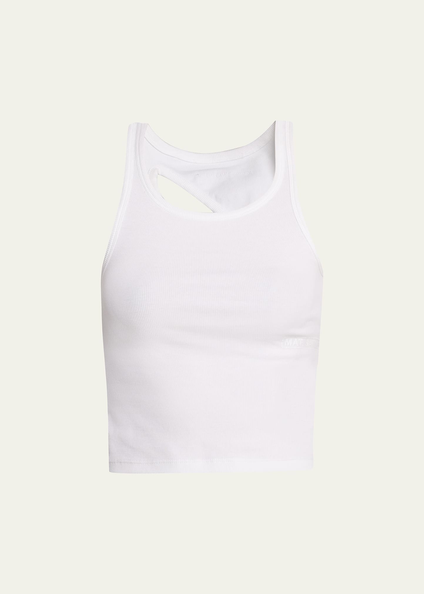 Mm6 Maison Margiela Cut-out Tank Top In White