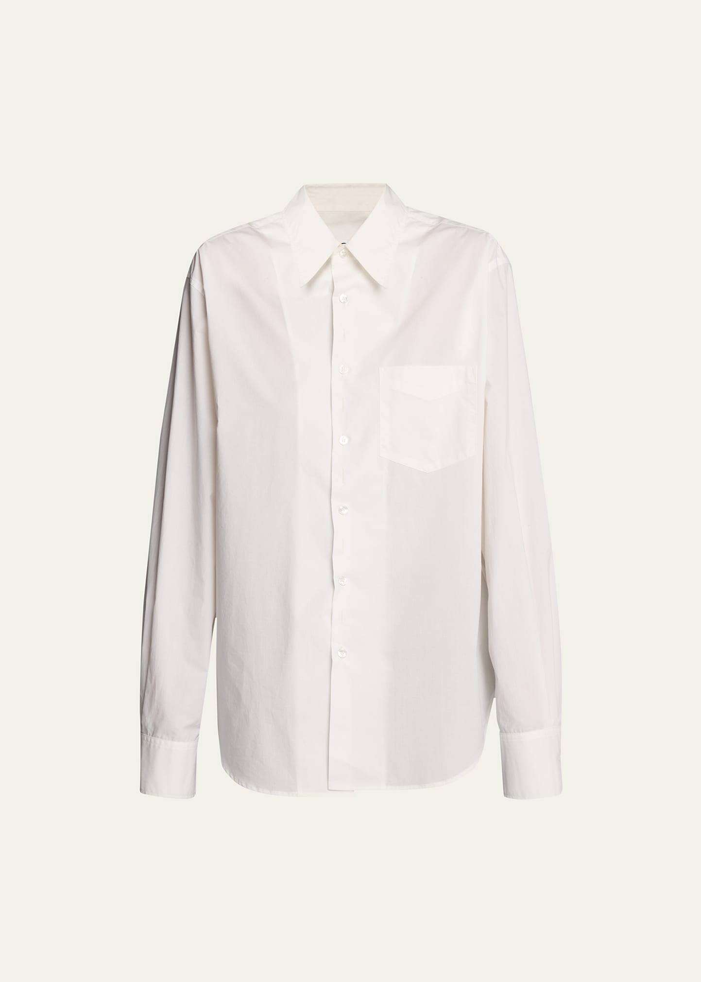Mm6 Maison Margiela Long-sleeve Slash Shirt In Off White