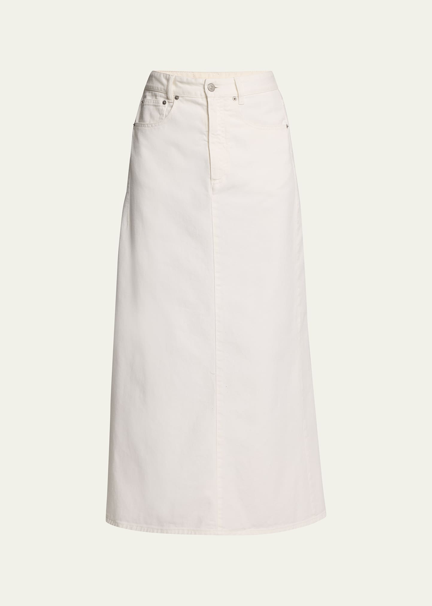 Mm6 Maison Margiela Denim Maxi Skirt In Off White