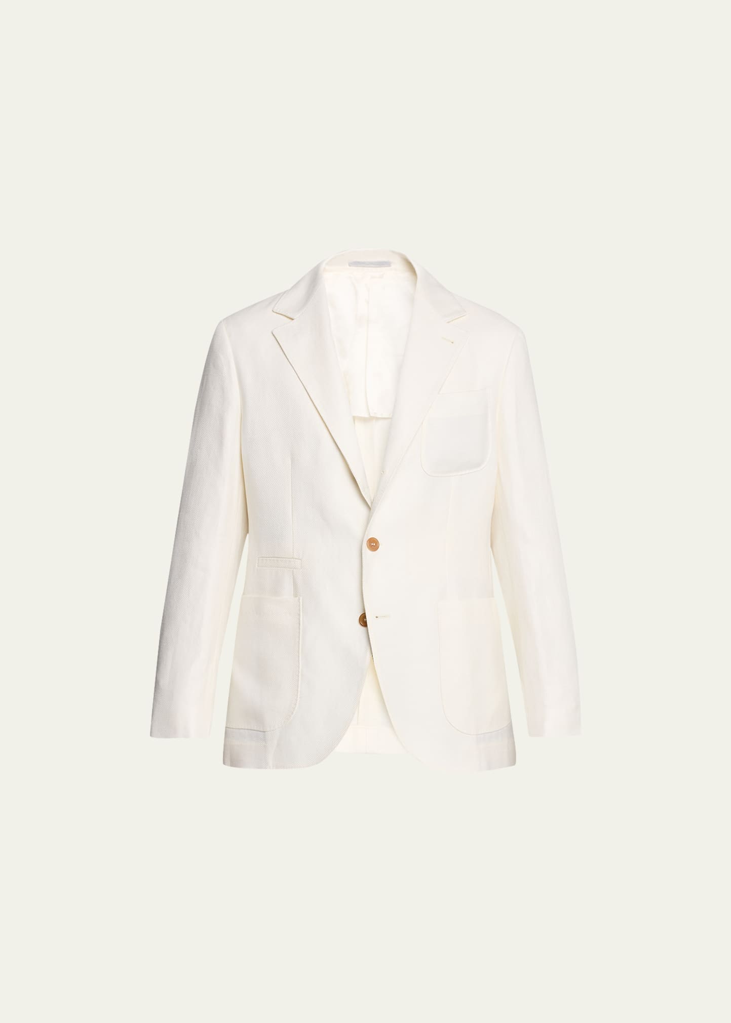Brunello Cucinelli Men's Linen-blend Two-button Sport Coat In C601 Off White