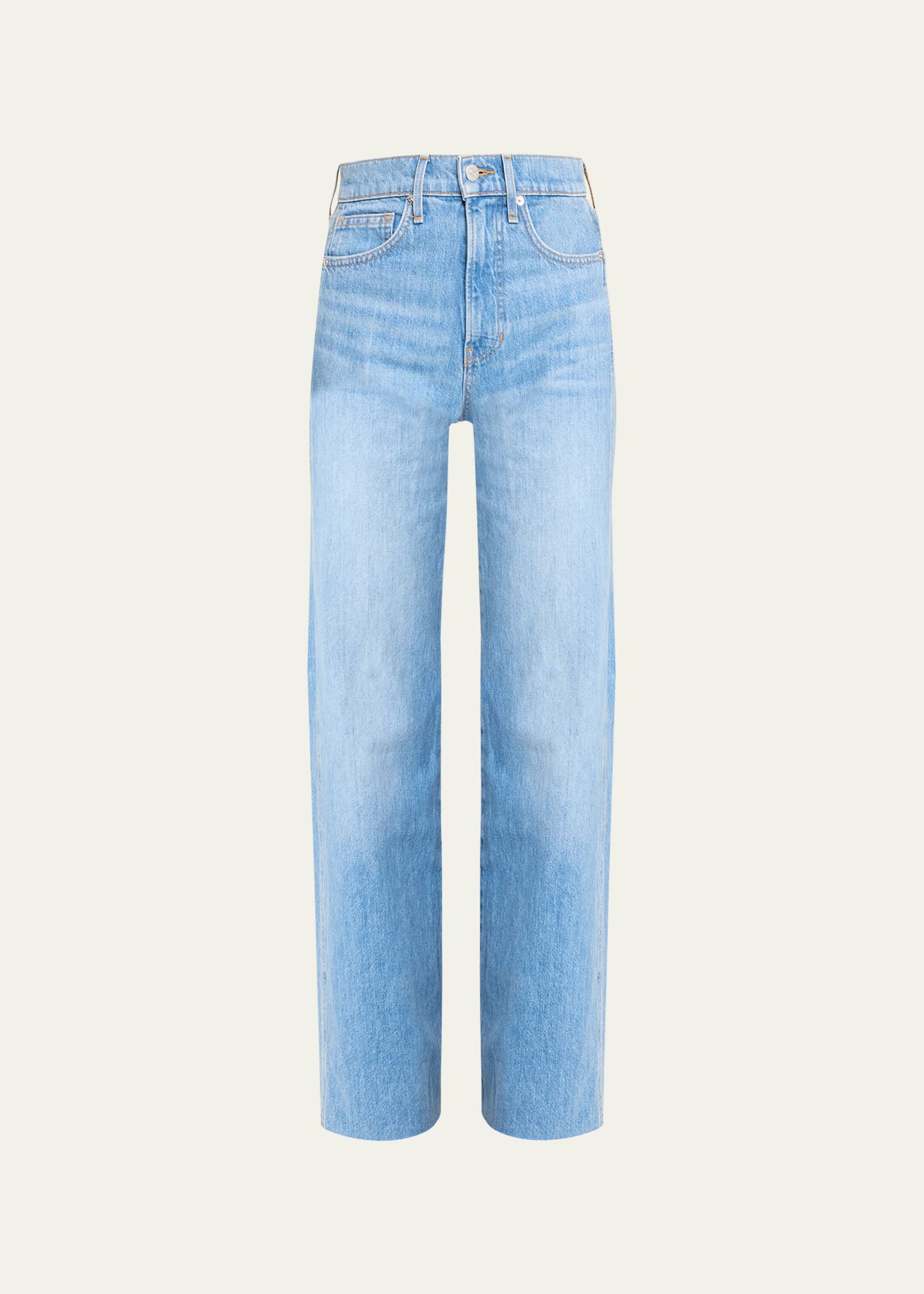 Veronica Beard Jeans Taylor High Rise Wide-leg Jeans In Bright Lakeshore