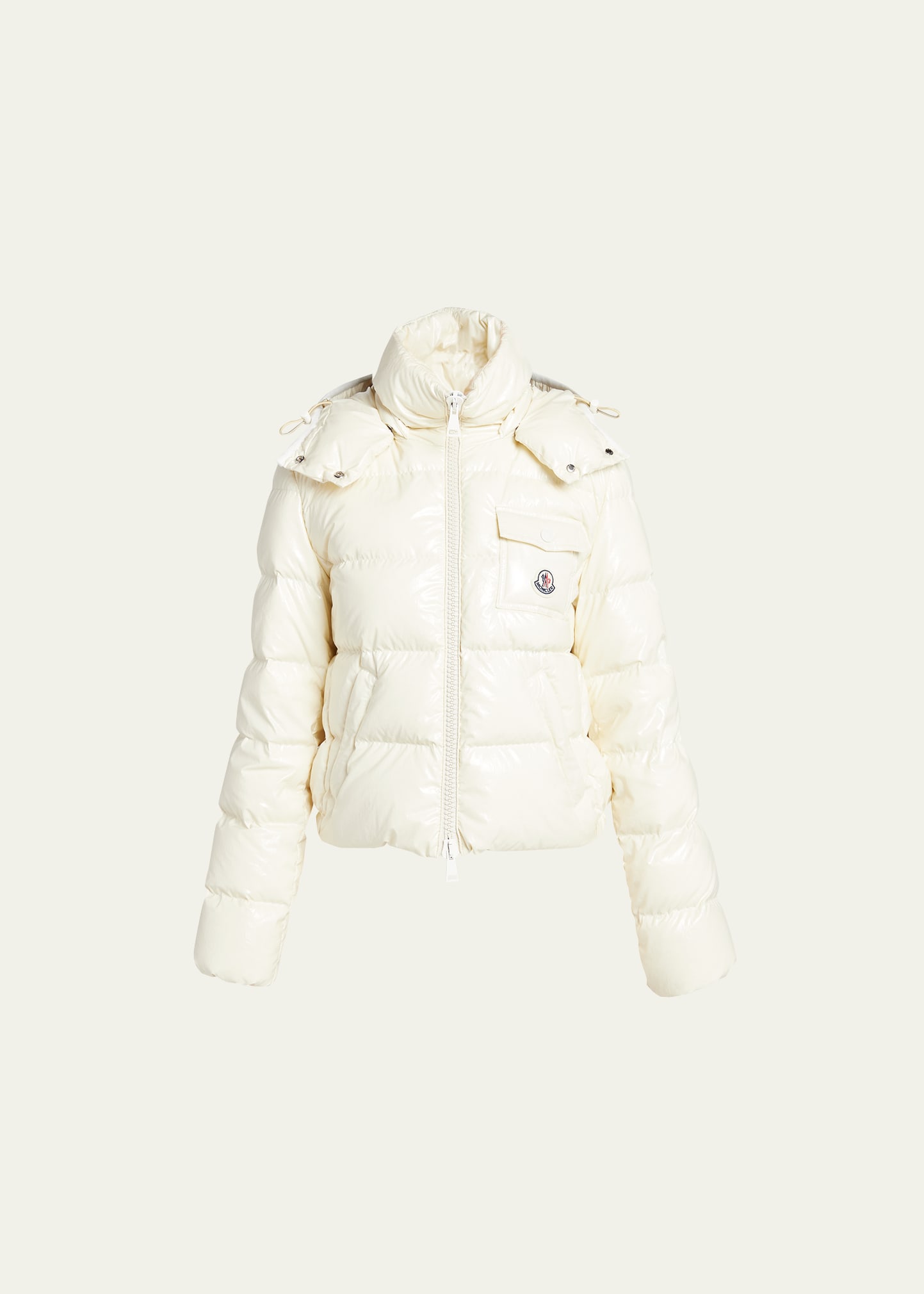 Shop Moncler Andro Hooded Puffer Jacket In Light Yellow