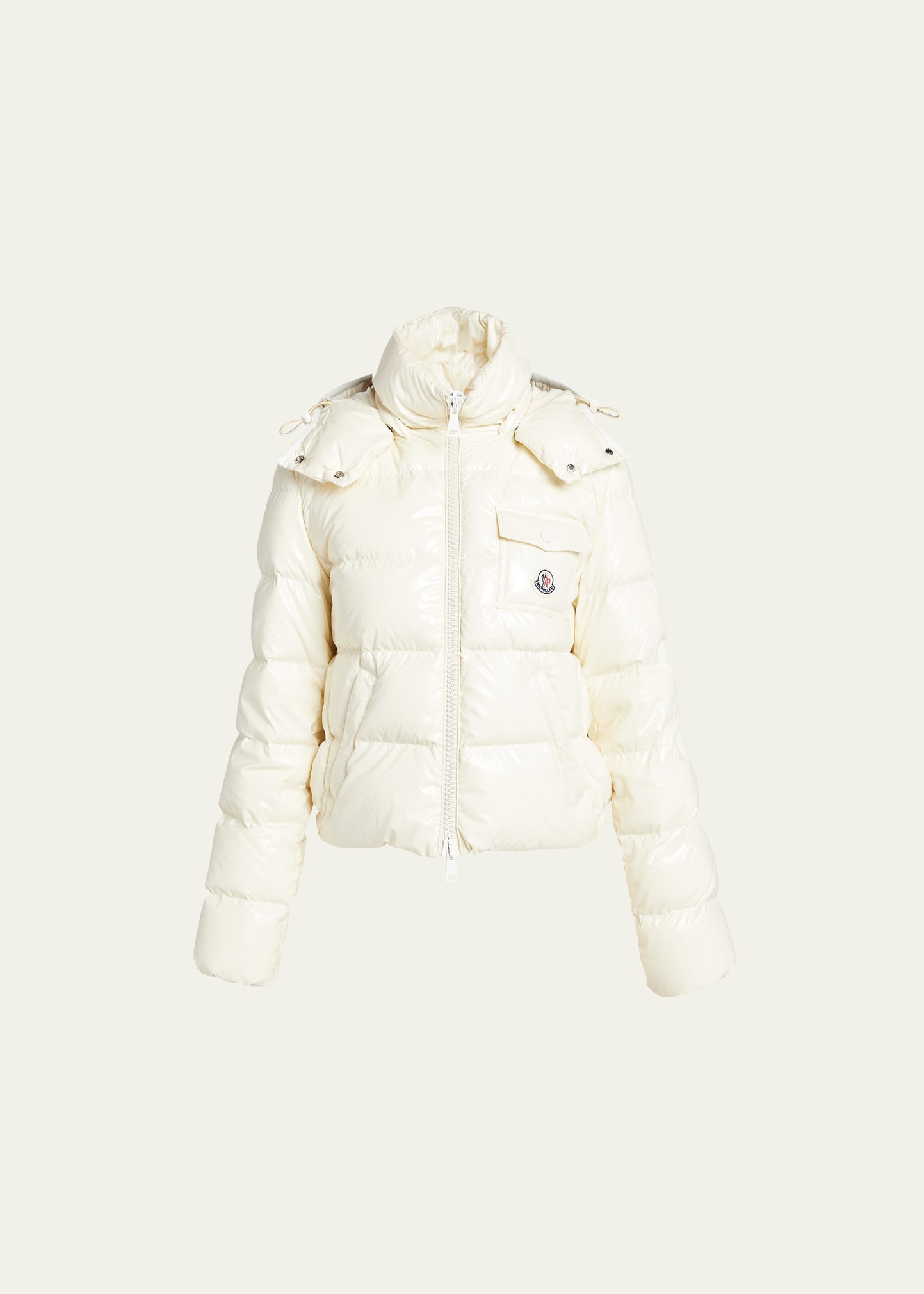 Moncler Andro Hooded Puffer Jacket In Light Yellow