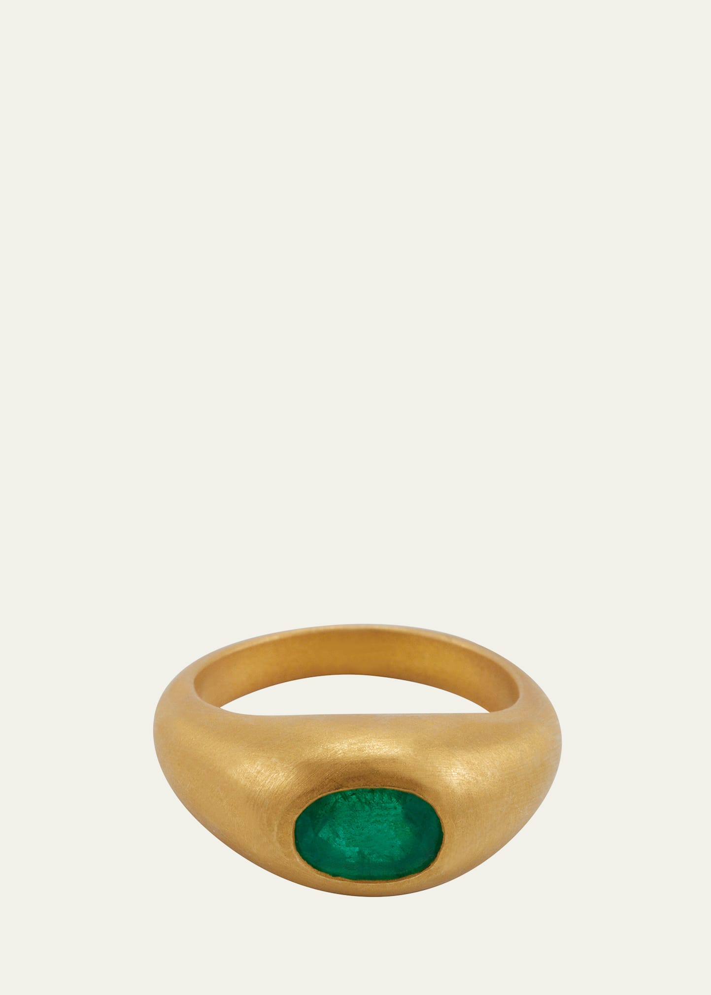 Muzo Emerald Gem Signet Ring