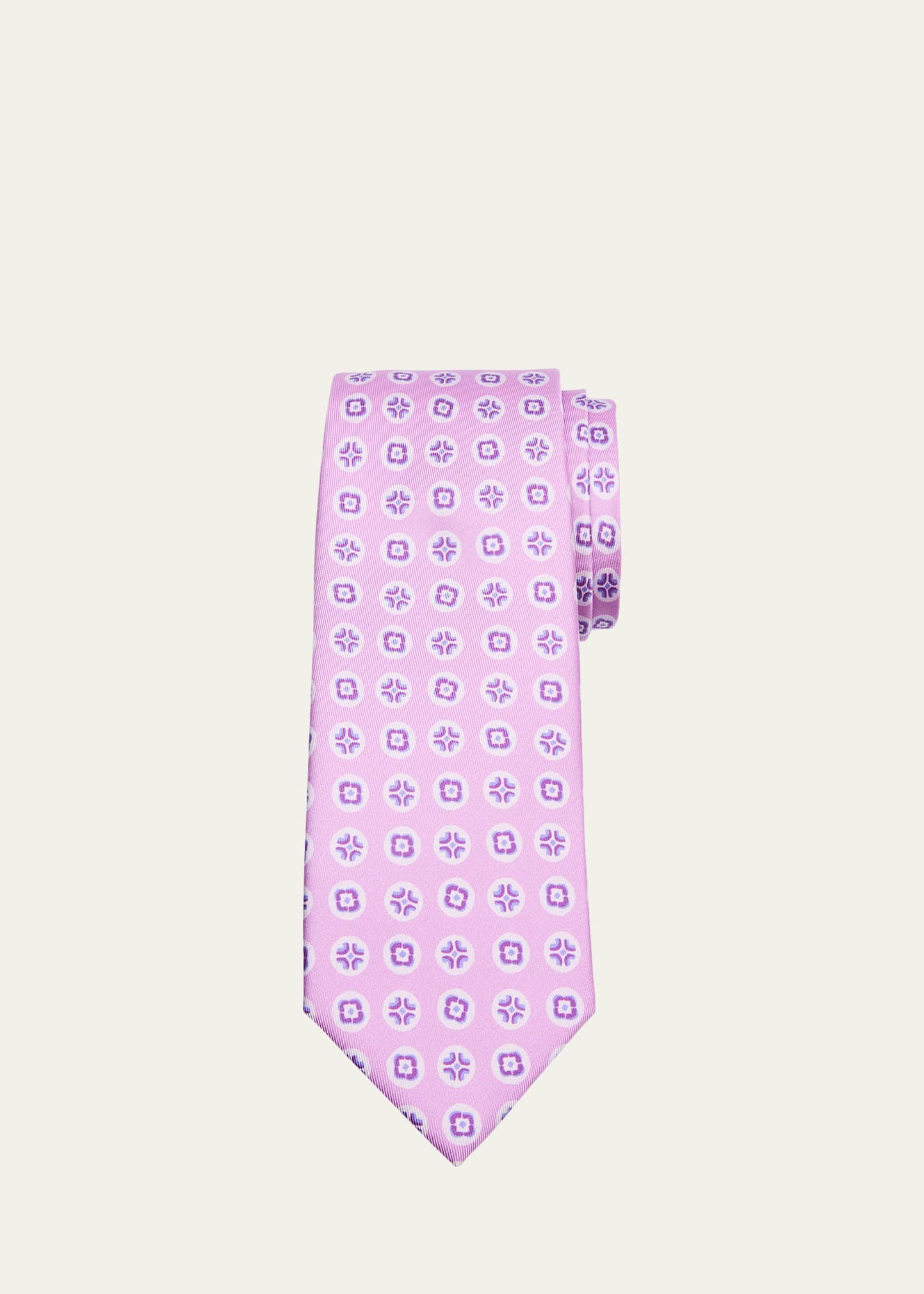 Shop Charvet Men's Silk Geometric-print Tie In 16 Pnk