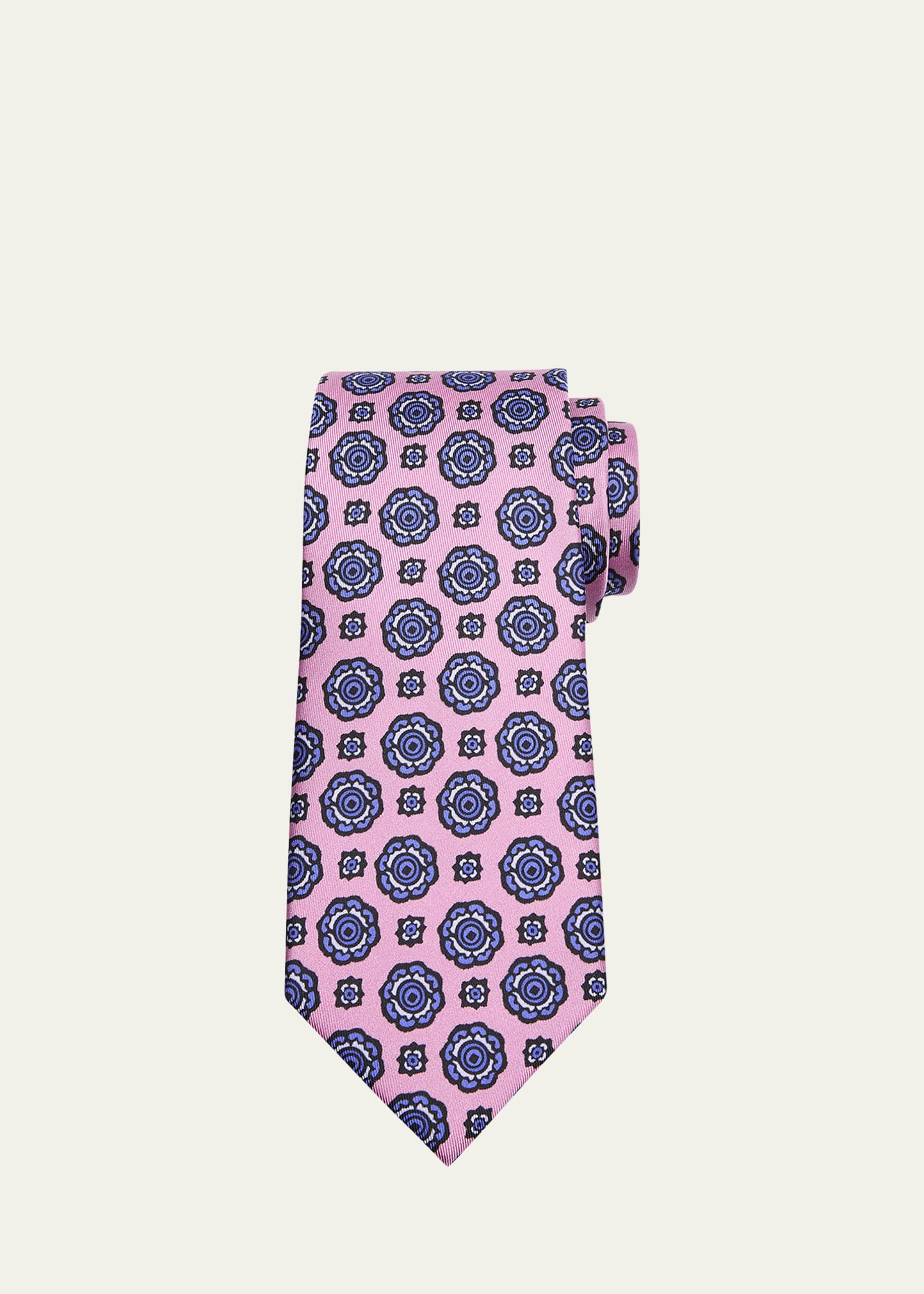 Shop Charvet Men's Silk Medallion-print Tie In 17 Lav