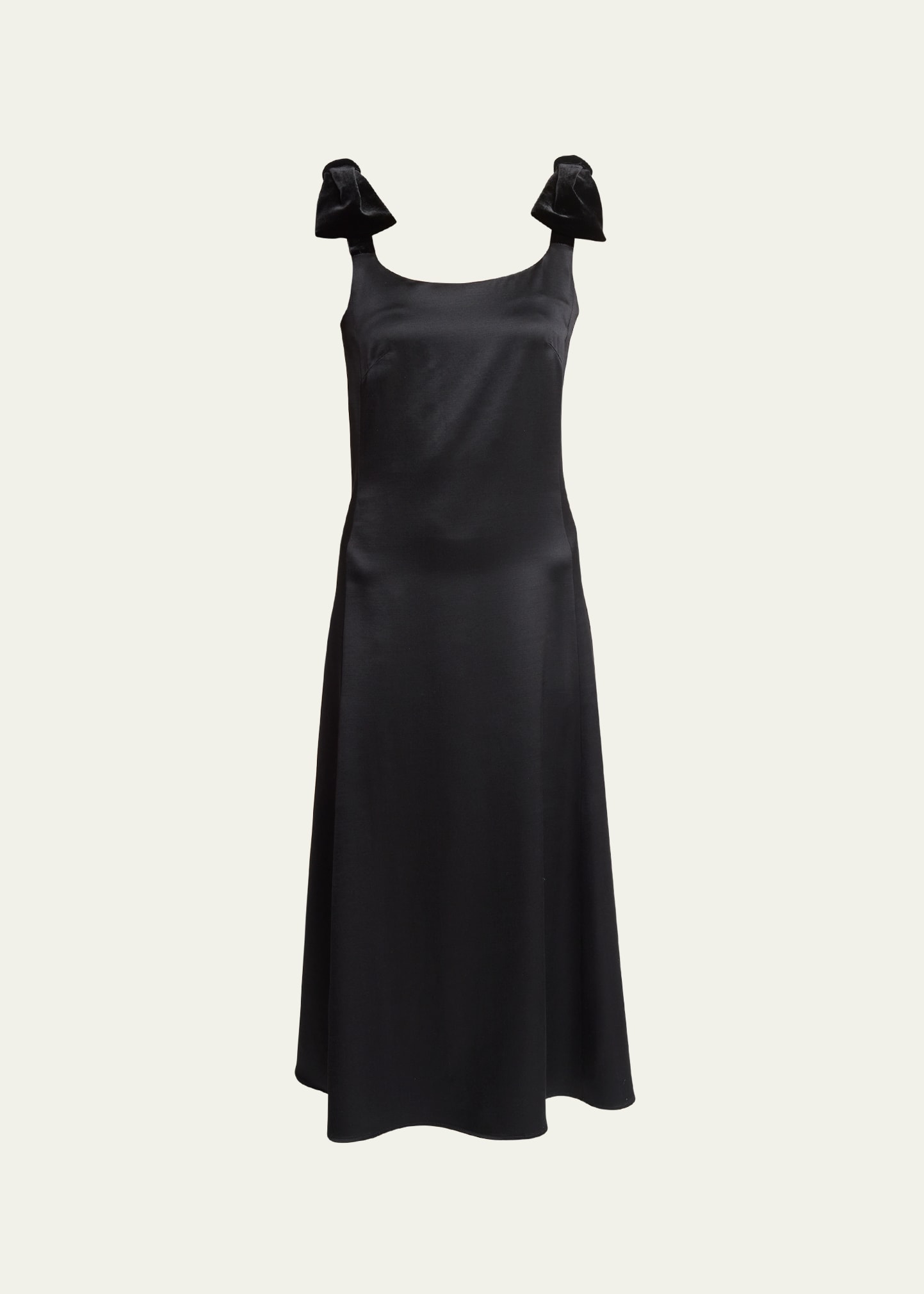 Shop Chloé Wool Silk Satin Tank Top Dress In Black