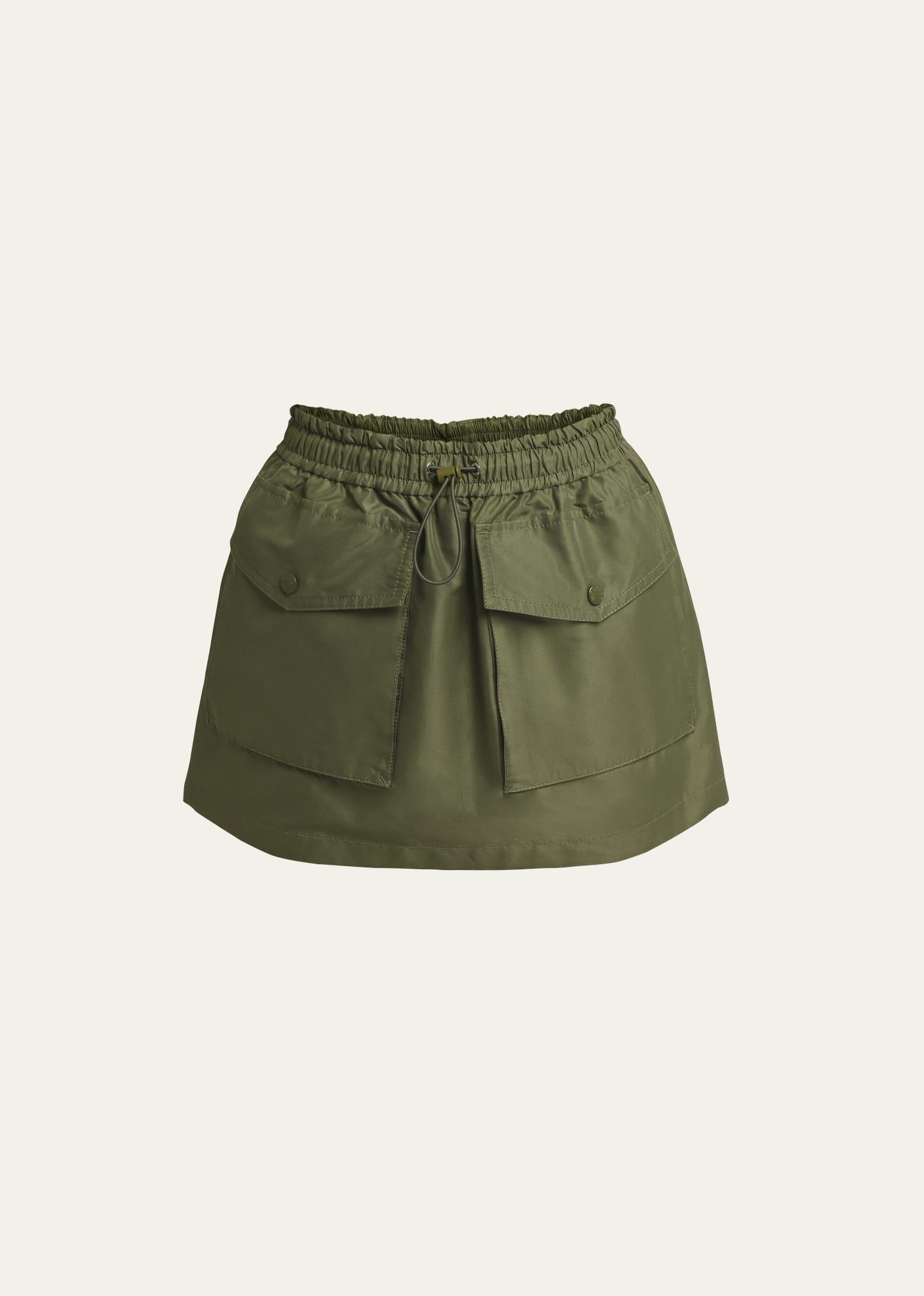 Shop Moncler Cargo Mini Skirt In Turquoise