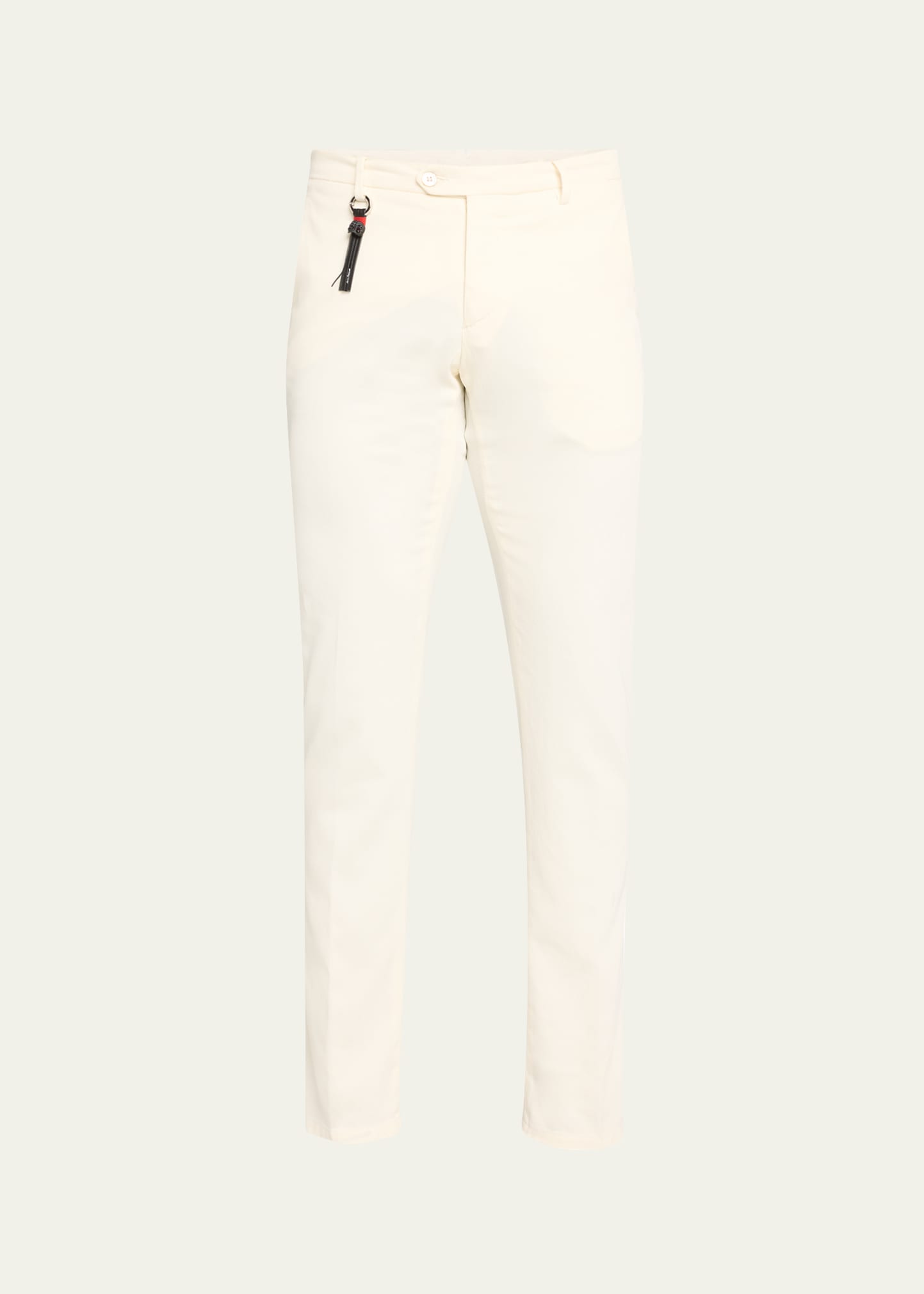 Marco Pescarolo Men's Luxe Twill Chino Pants In White
