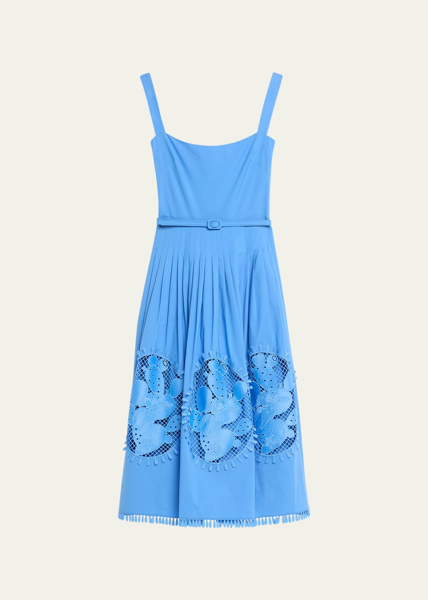 Oscar De La Renta Sleeveless Scoop Neck Cactus Dress Day 300037630blu main image 0