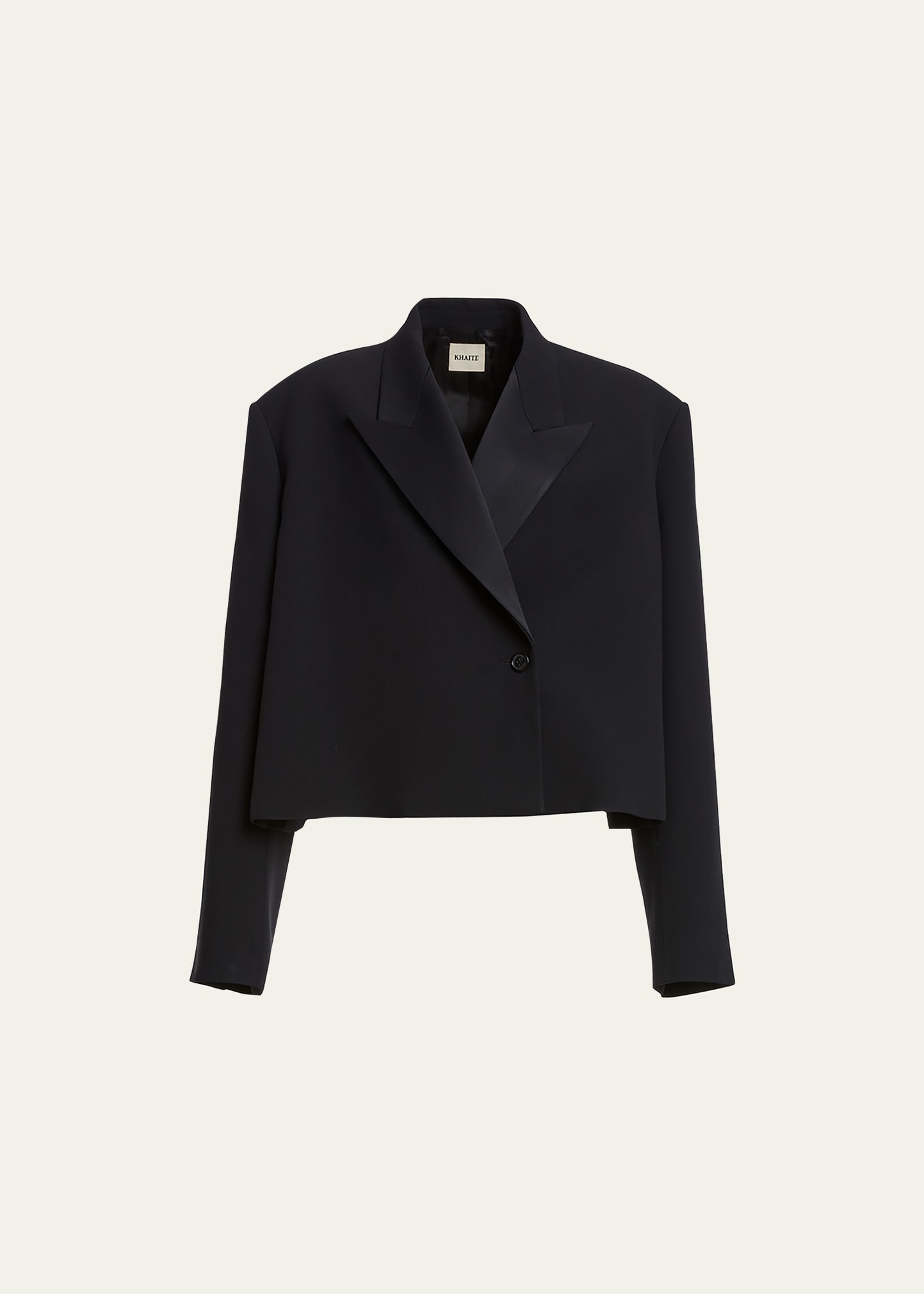 Shop Khaite Raymond Oversized Double-breasted Jacket In Black