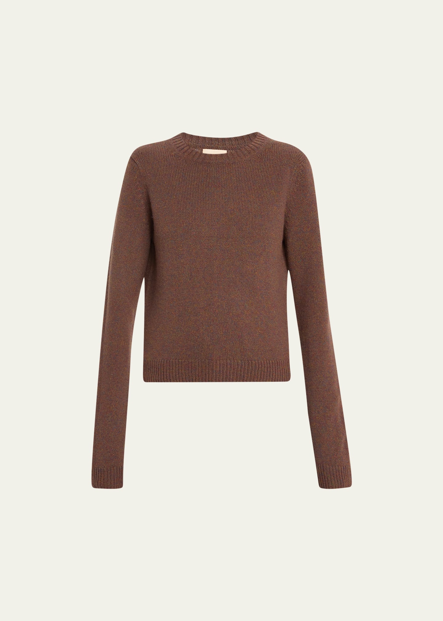 Khaite Diletta Cashmere Crewneck Sweater In Umber
