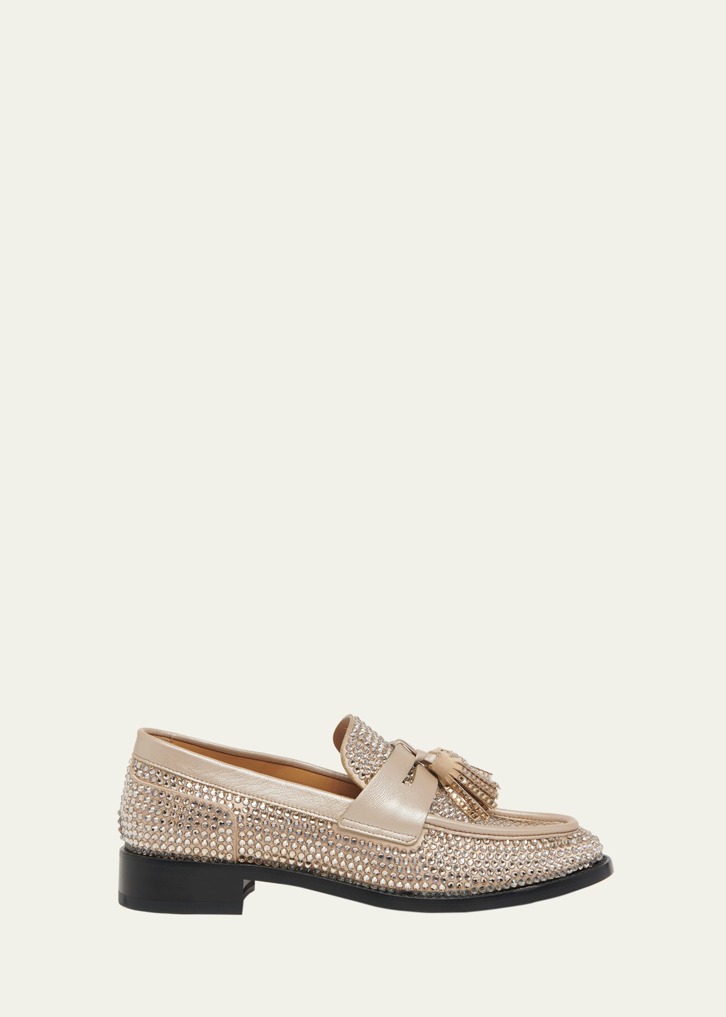 Crystal Tassel Penny Loafers