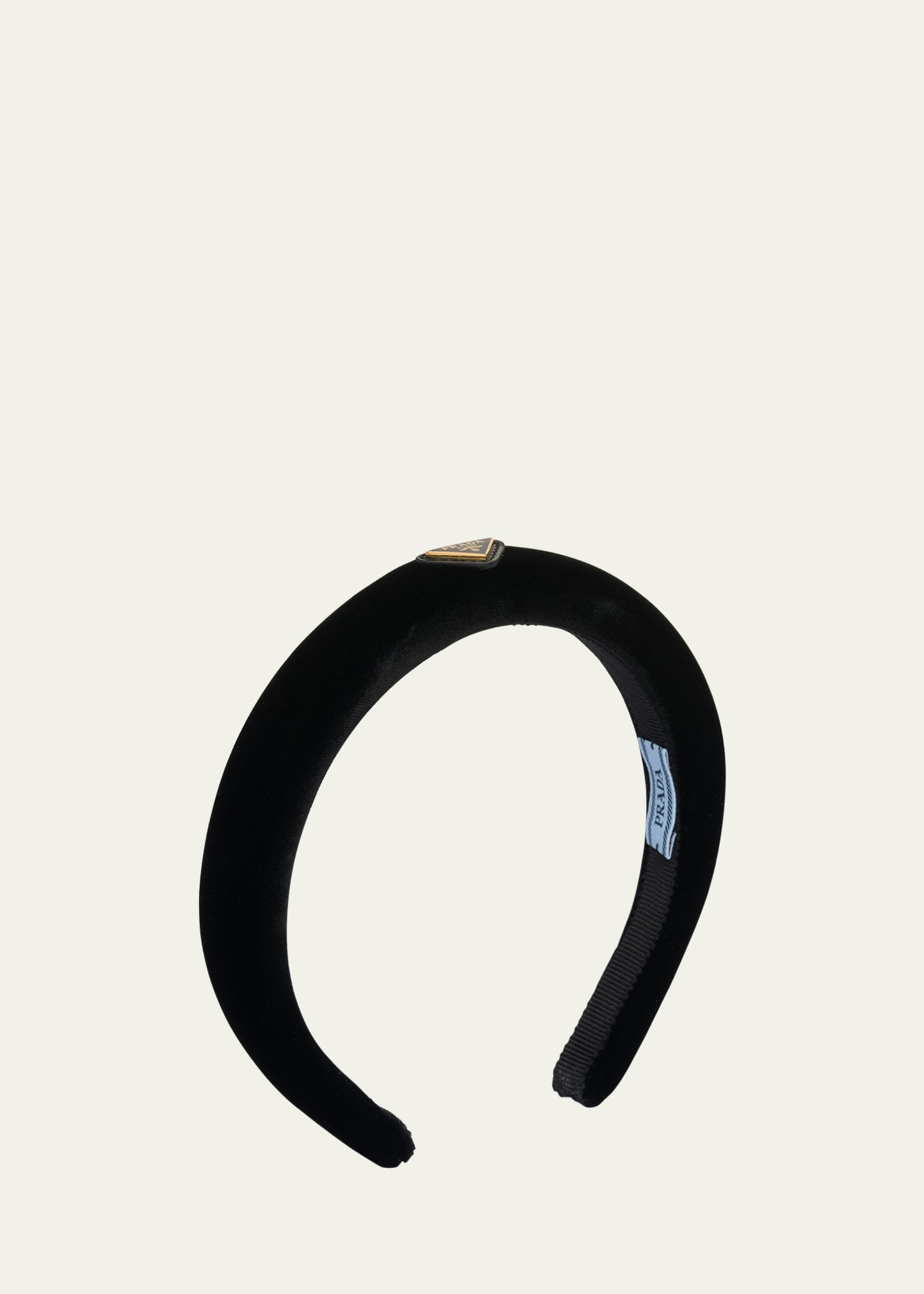 Prada Re-nylon Headband In F0002 Nero