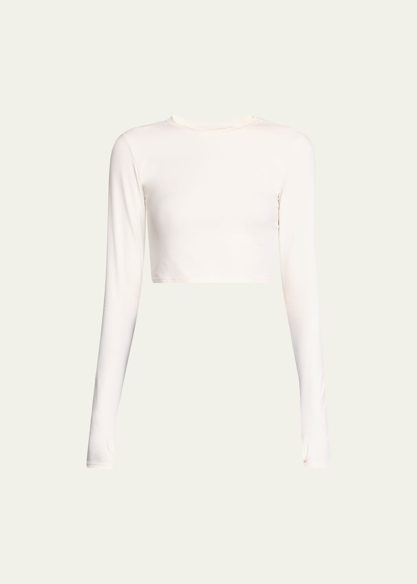 Shop Splits59 Airweight Long-sleeve Crop Top In White