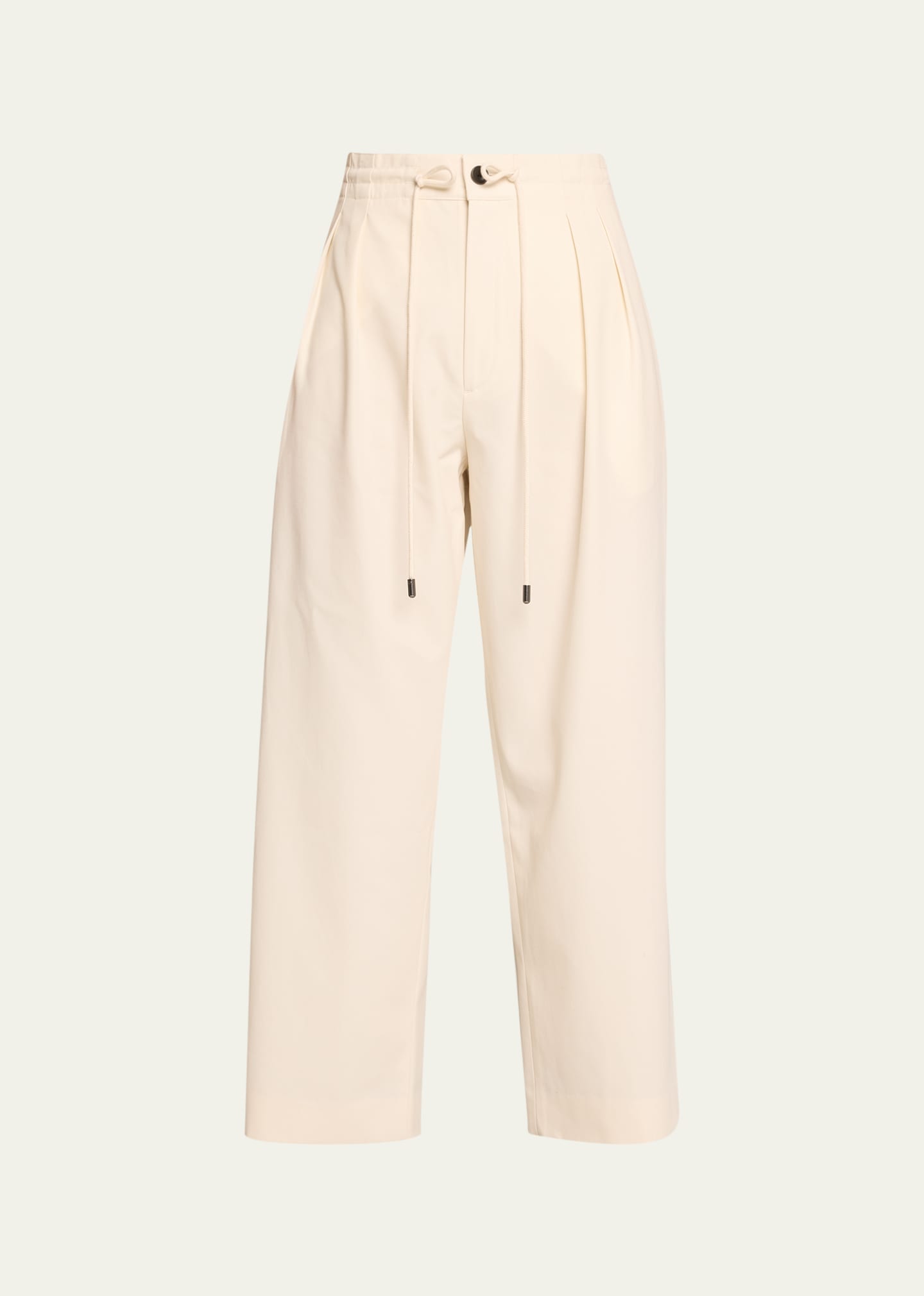 Maria Mcmanus Pleat Front Drawstring Trousers In Ivory