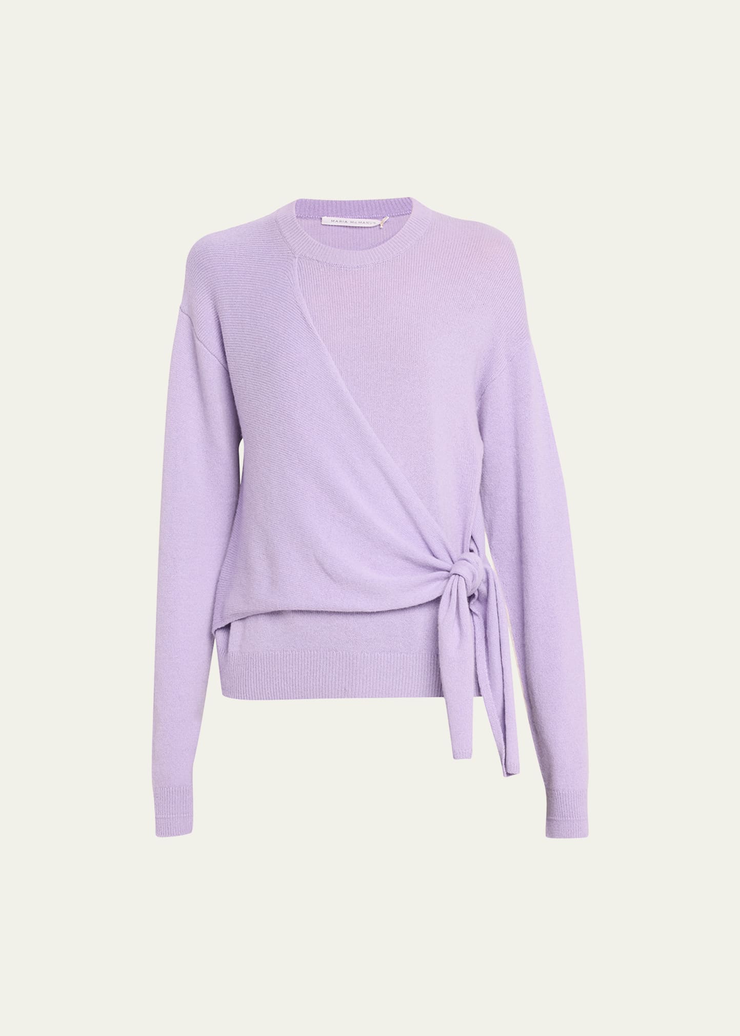 Shop Maria Mcmanus Knot Cashmere Sweater In Lilac