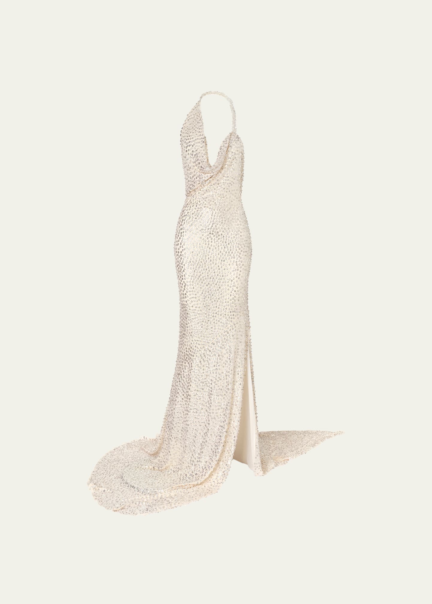Shop Maticevski Desires Sequined Halter Gown In Sequin Stars