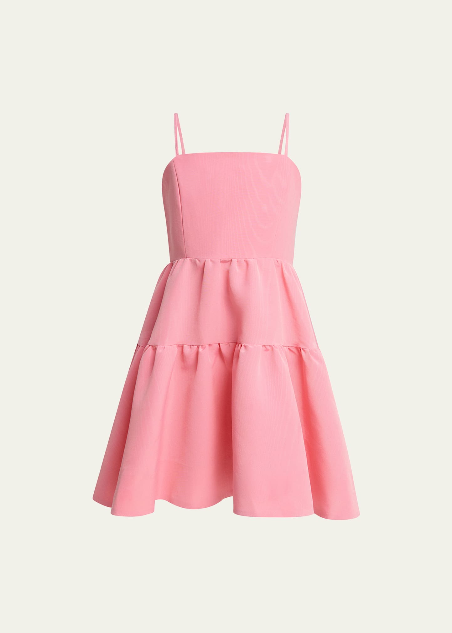 Girl's Charlotte Square-Neck Spaghetti-Strap Mini Dress, Size 4-16