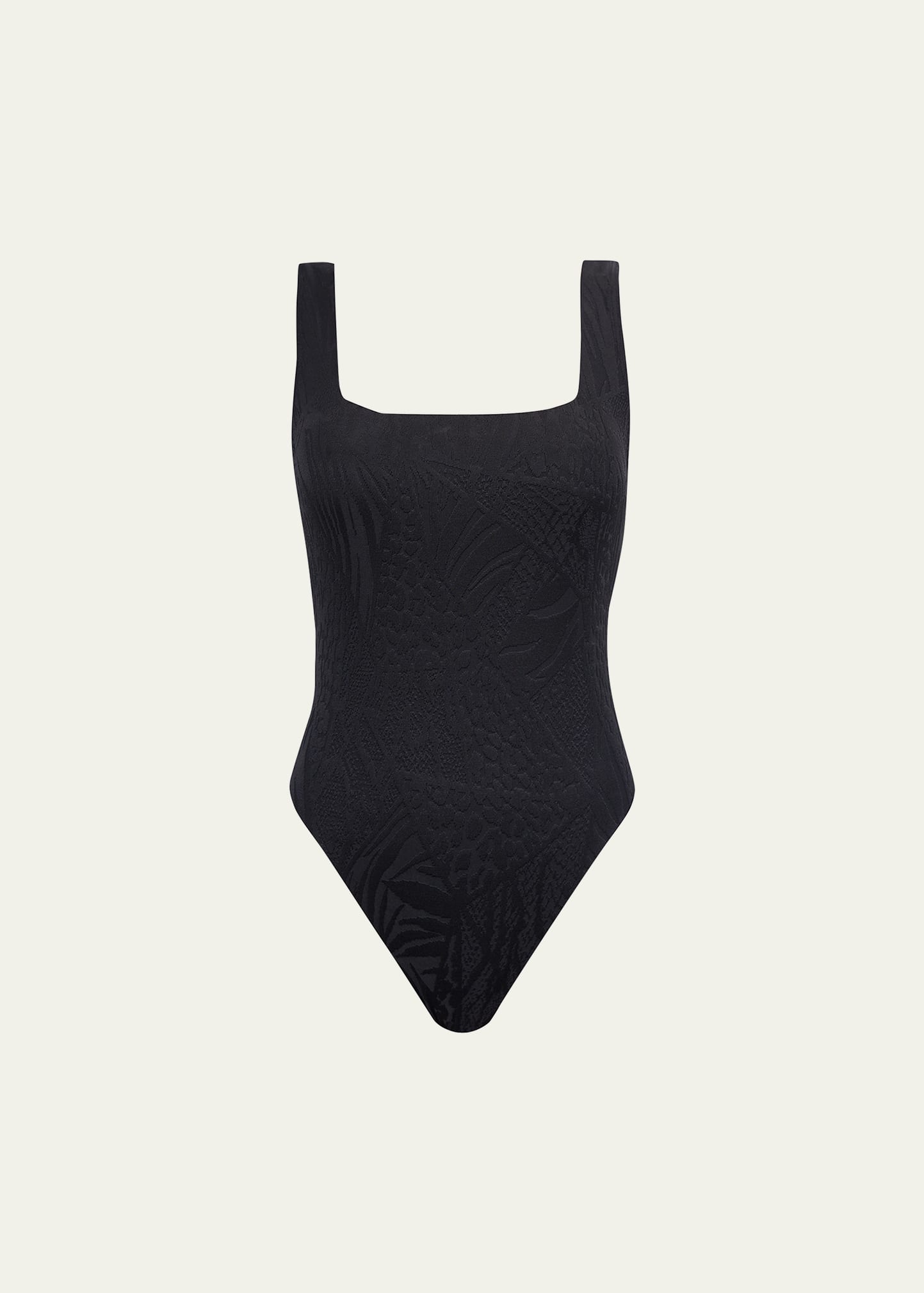 Aqua Blu Australia Vero Square-neck One-piece Swimsuit (dd-e Cup) In Nero