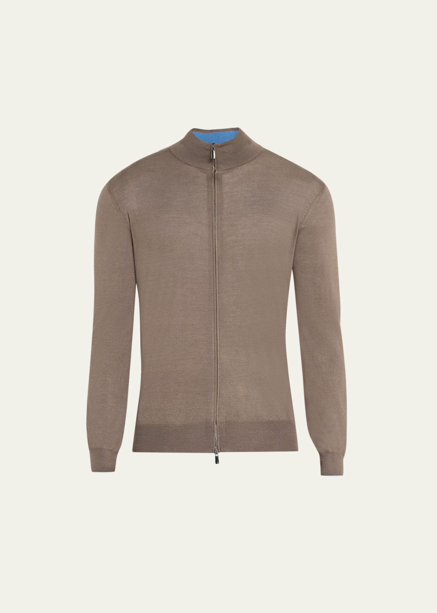 Men's Cashmere-Silk Full-Zip Sweater