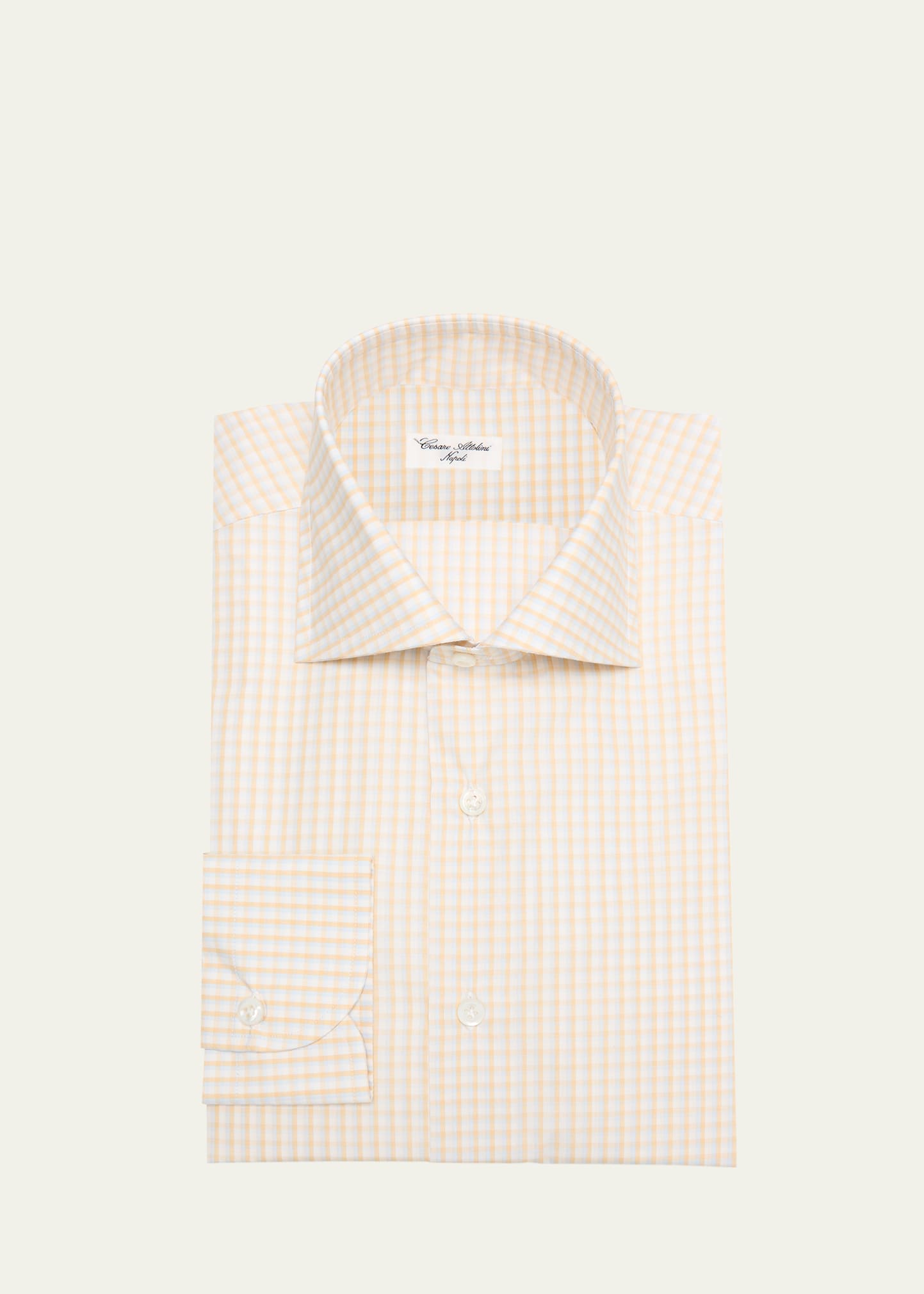 Men's Cotton Micro-Plaid Sport Shirt