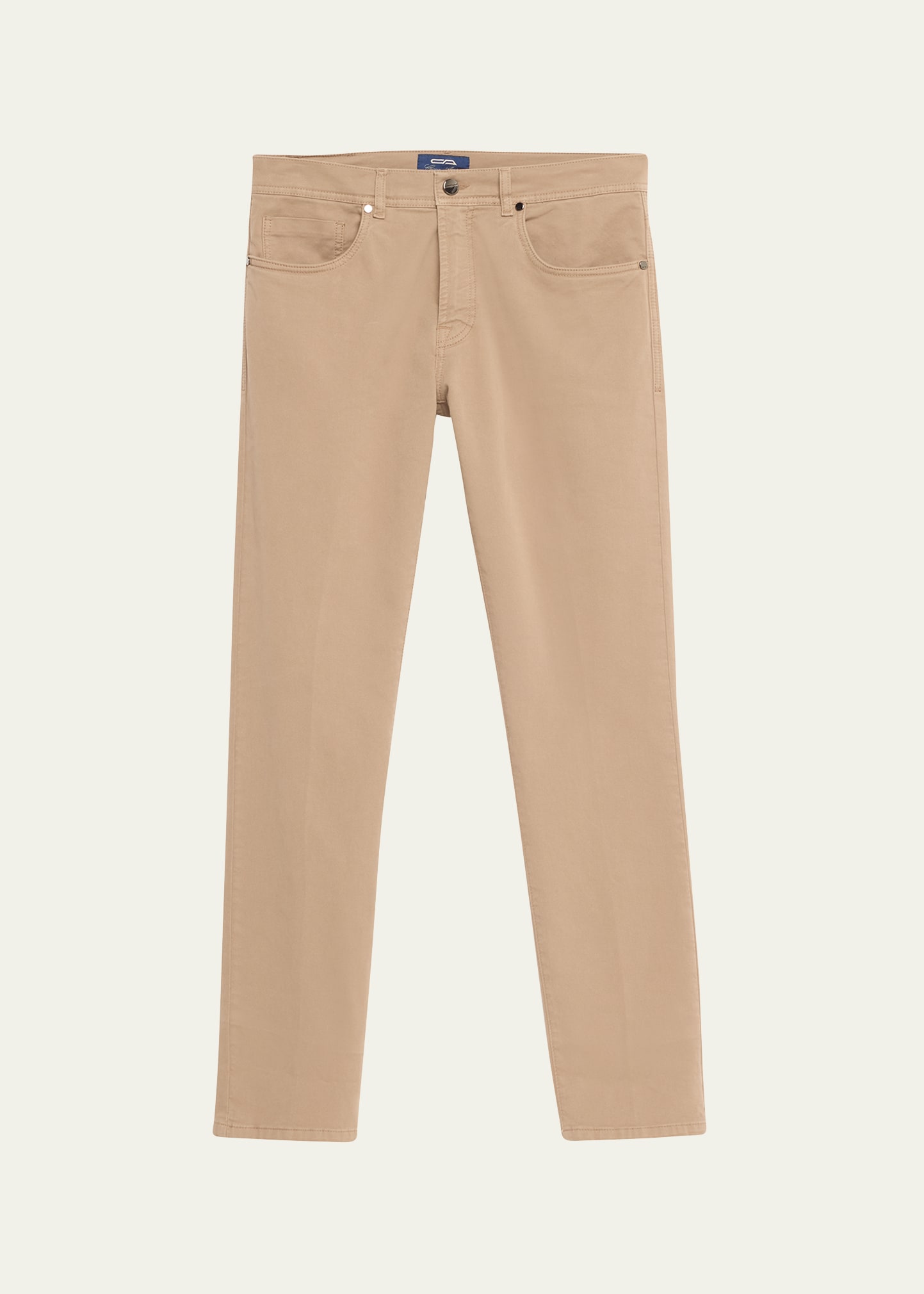 Cesare Attolini Men's Cotton-stretch Slim 5-pocket Pants In N21-nut